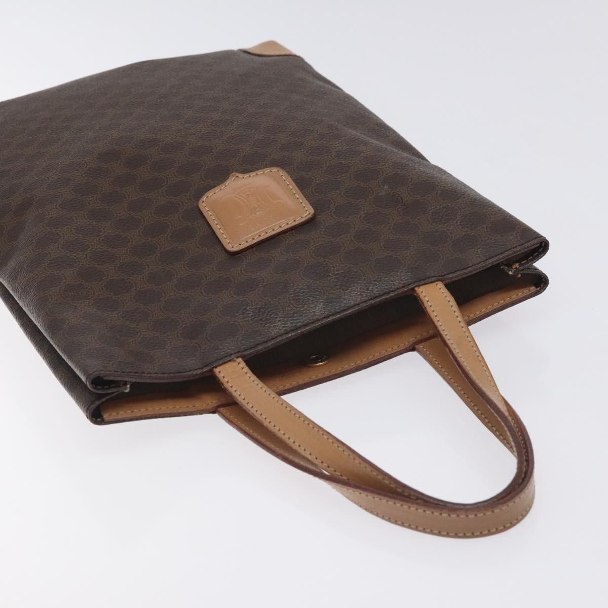 Celine CELINE Macadam Canvas Hand Bag Pvc Leather Brown Gold Size ONE SIZE - 6 Thumbnail