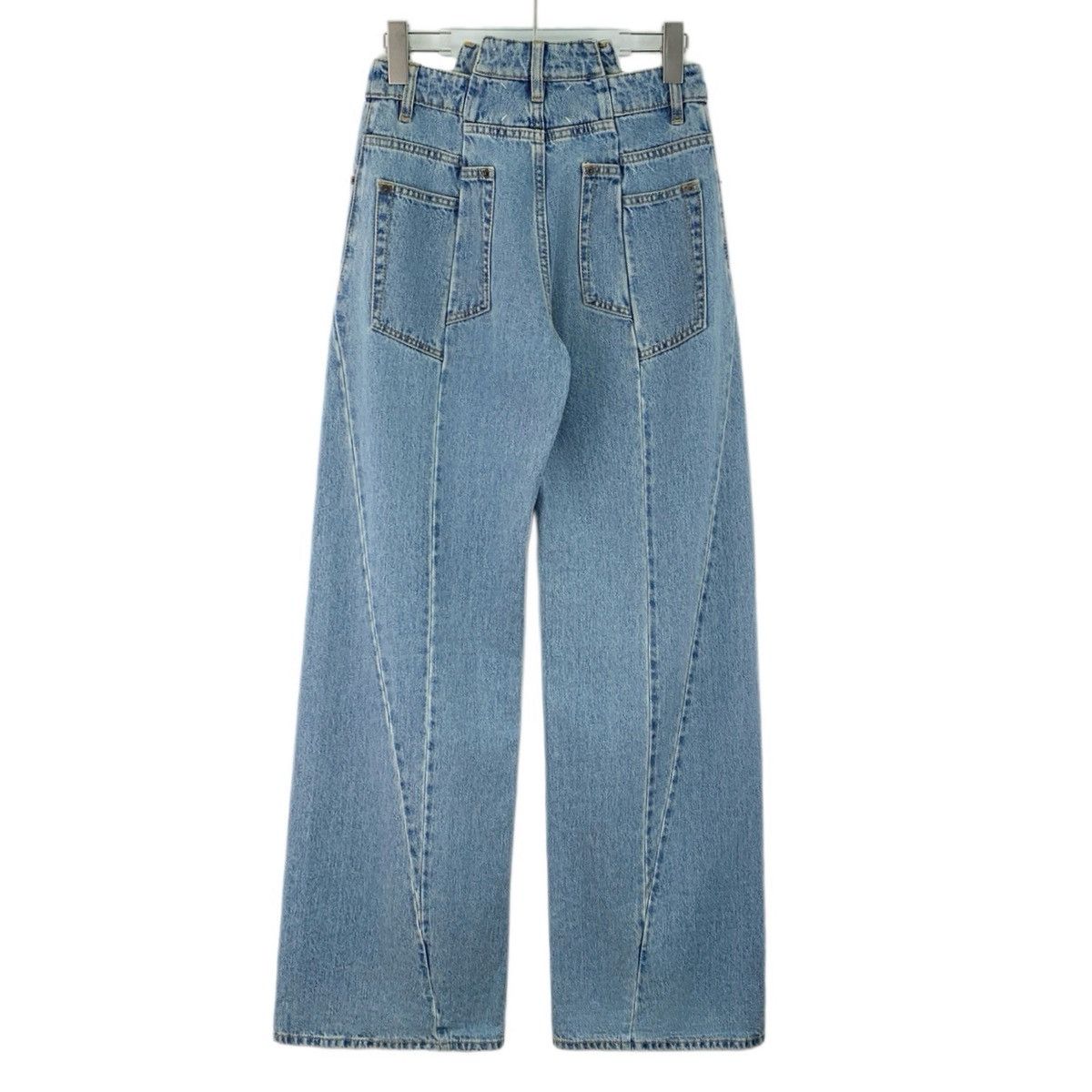 Maison Margiela Maison Margiela Blue High-Waisted Denim Wide-Leg Pants K26WX Size 26" / US 2 / IT 38 - 2 Thumbnail