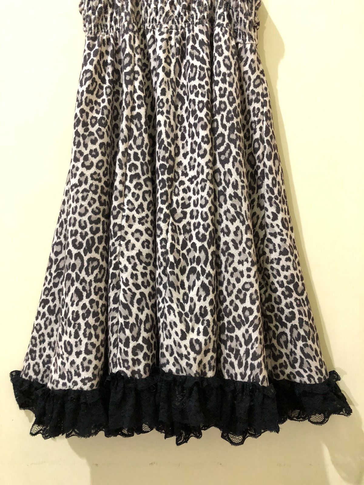 Vintage Avant Garde Dress Leopard Ruffle Adjustable Strap Style Size M / US 6-8 / IT 42-44 - 9 Thumbnail