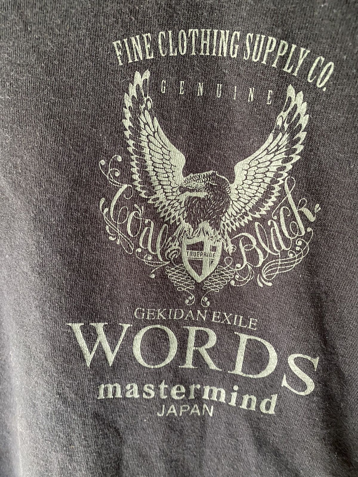 Mastermind Japan 2000s vtg Mastermind Japan X Coal Black tee Size US S / EU 44-46 / 1 - 4 Thumbnail