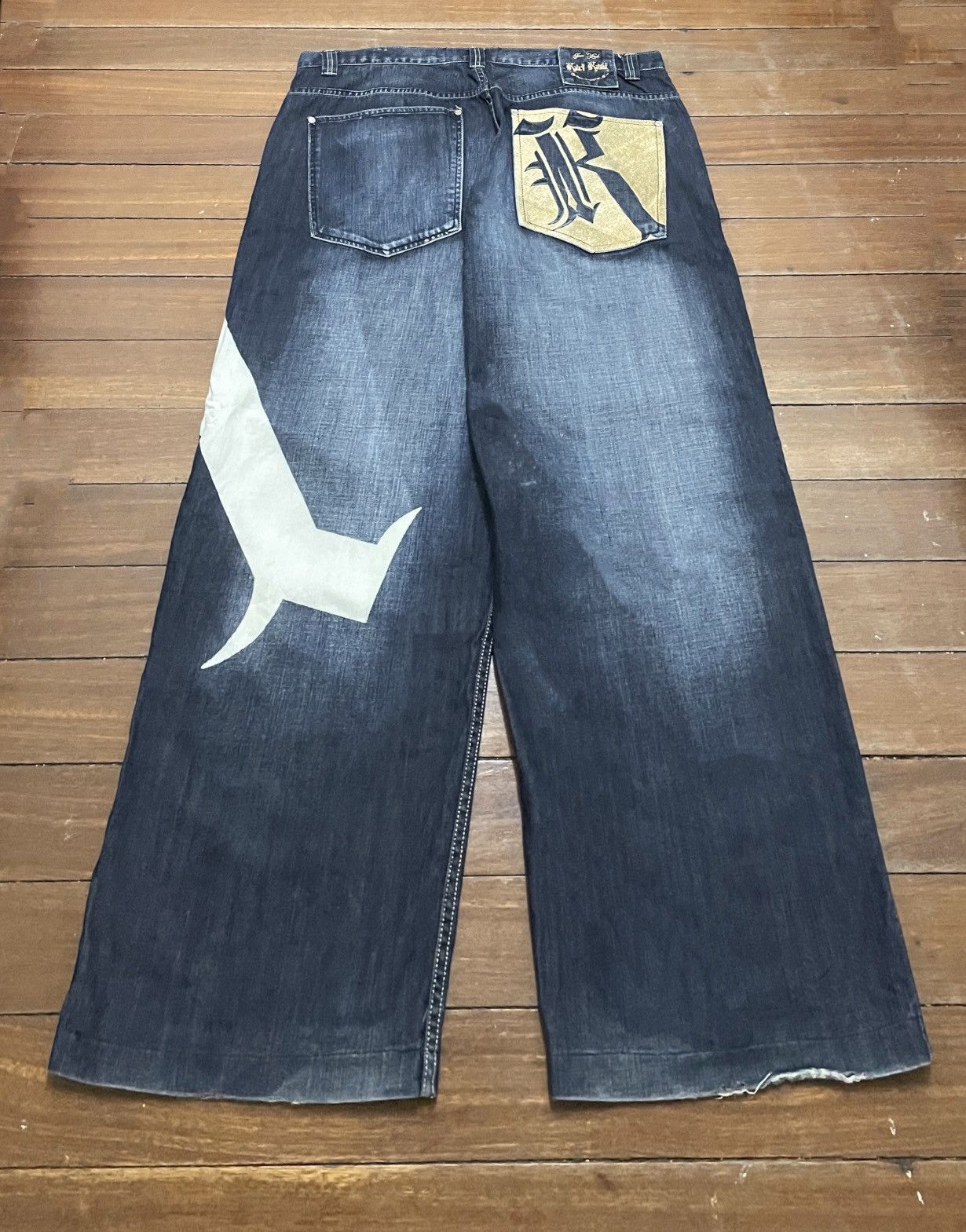 Karl Kani Rare Design Vintage Brand Karl Kani Rapper Baggy Jeans 1990s Size US 40 / EU 56 - 2 Thumbnail