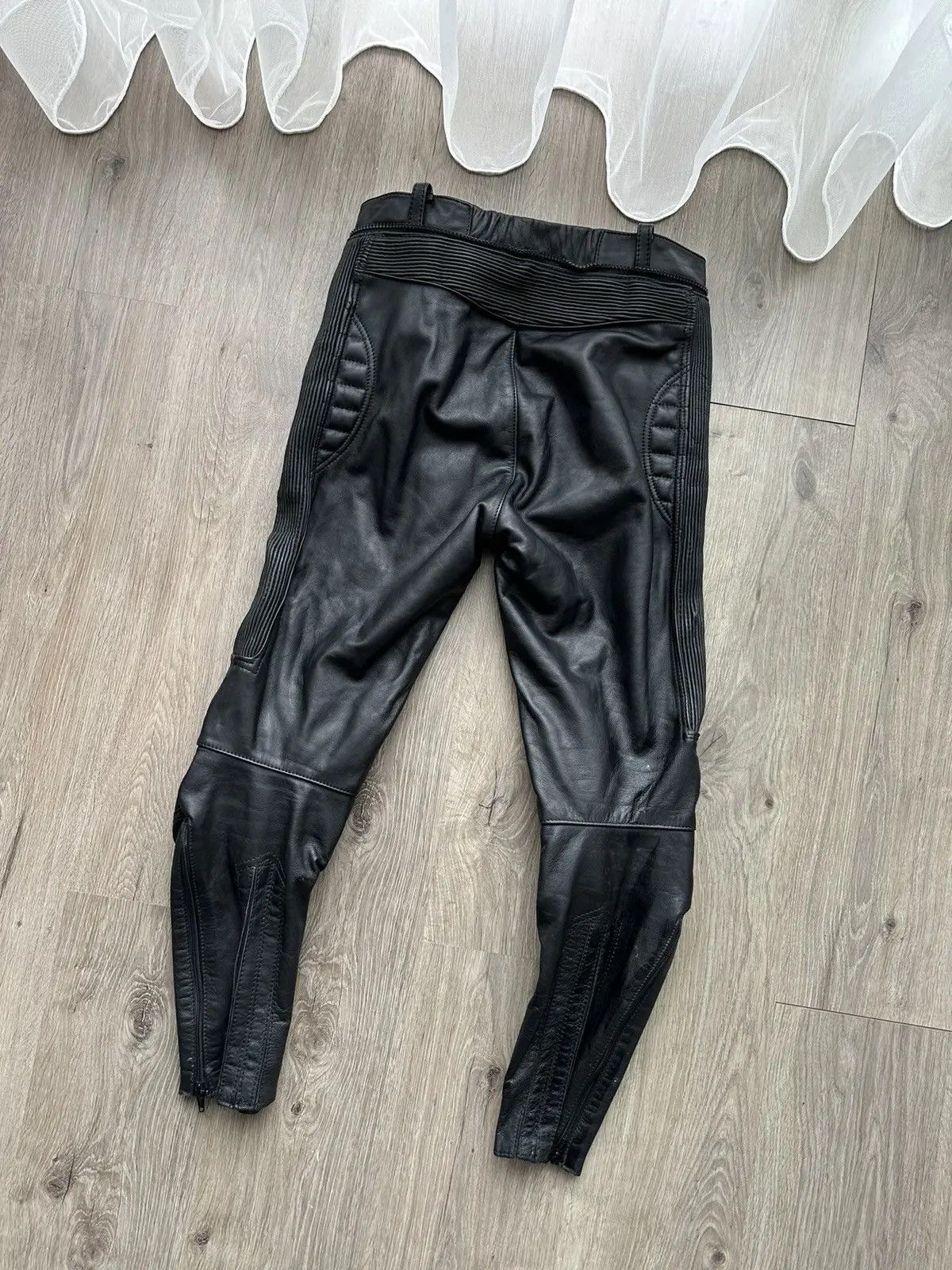 Genuine Leather × Vintage Vintage Genuine Leather Louis Moto Black pants Size US 32 / EU 48 - 10 Thumbnail
