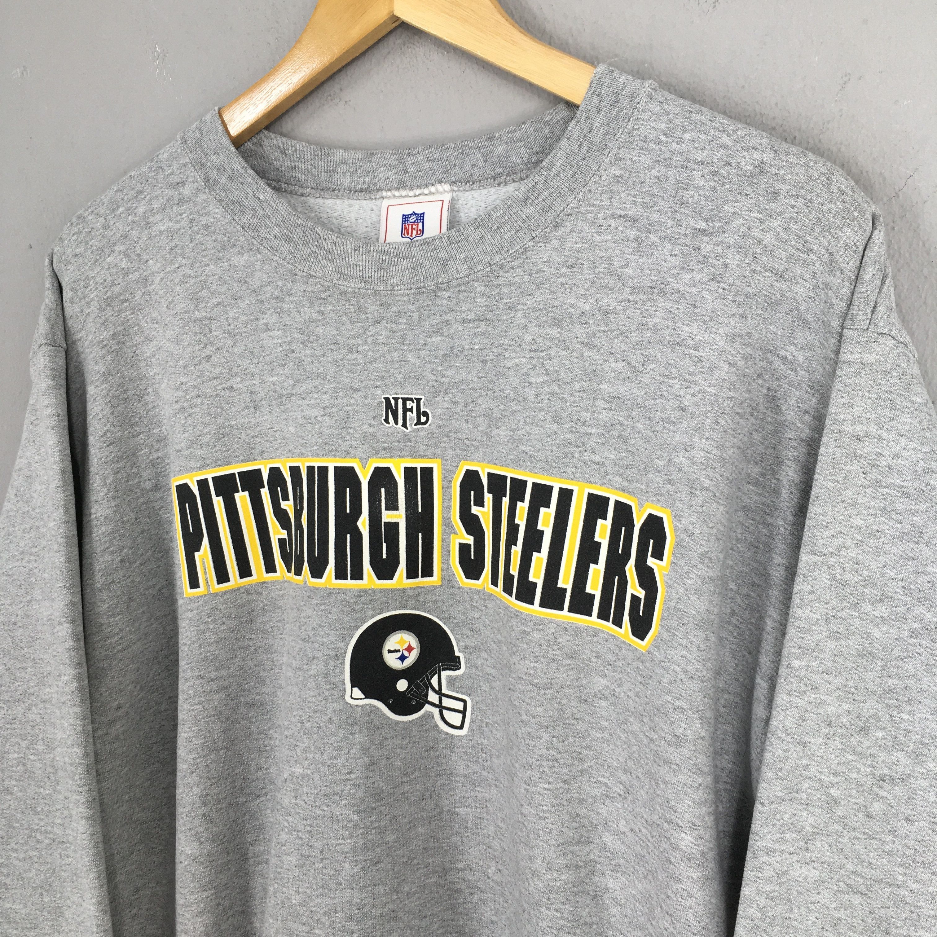 NFL × Vintage Vintage Pittsburgh Steelers NFL Rugby Gray Sweatshirt Medium Size US M / EU 48-50 / 2 - 3 Thumbnail
