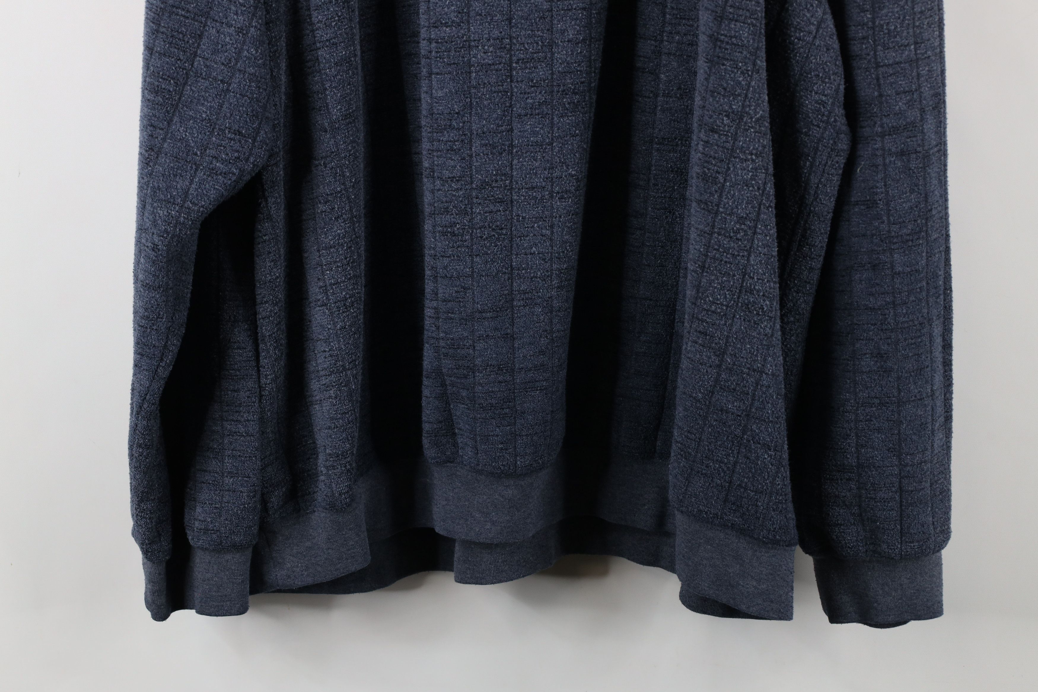 Vintage Vintage 90s Streetwear Fleece Collared Pullover Sweater Blue Size US XXL / EU 58 / 5 - 12 Thumbnail