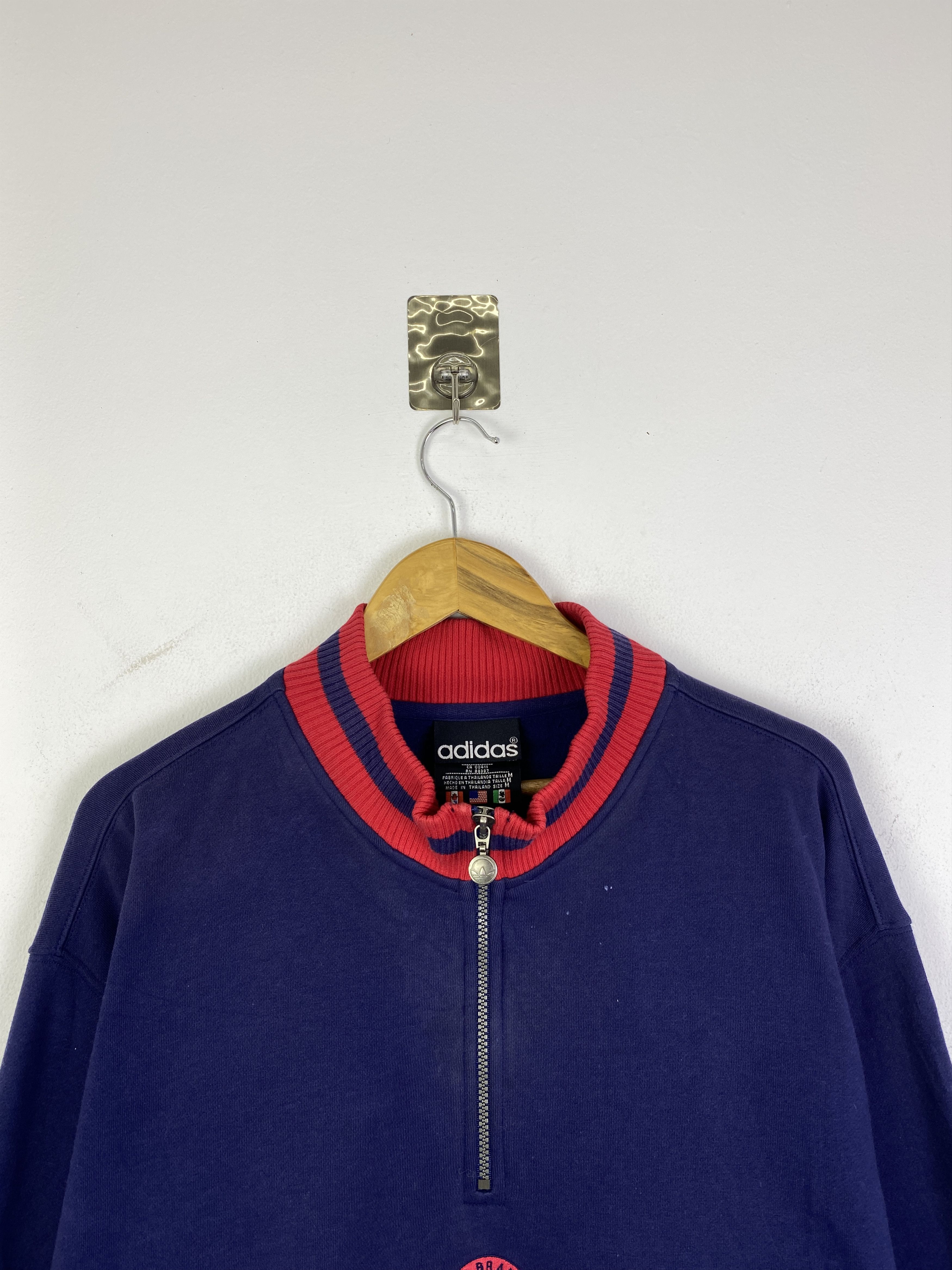 Adidas 90s Vintage Adidas Half Zipper Pullover Sweatshirt SH0278 Size US M / EU 48-50 / 2 - 2 Thumbnail