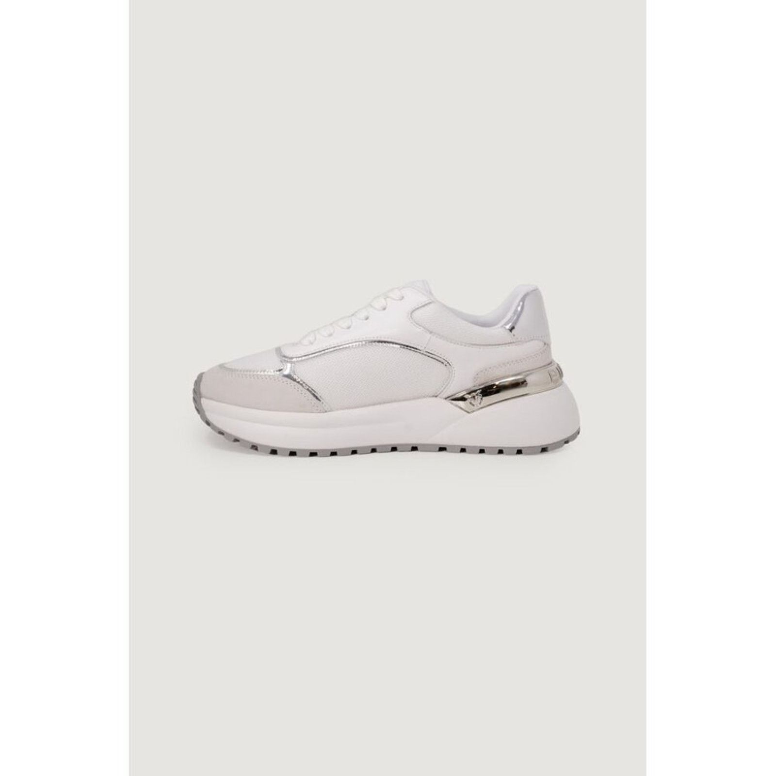 Pinko PINKO White & Silver Leather Women's Designer Sneakers Size US 8 / IT 38 - 4 Thumbnail