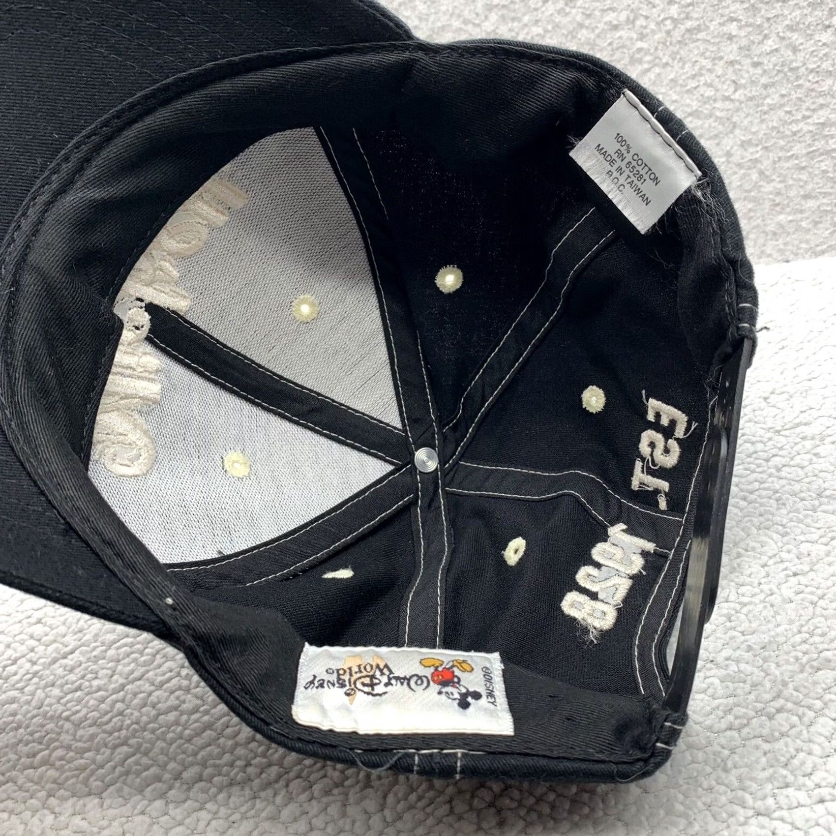Disney VINTAGE Walt Disney World Mickey Mouse Snapback Hat Adult Black OSFM 1928 Dad Cap Size ONE SIZE - 7 Thumbnail