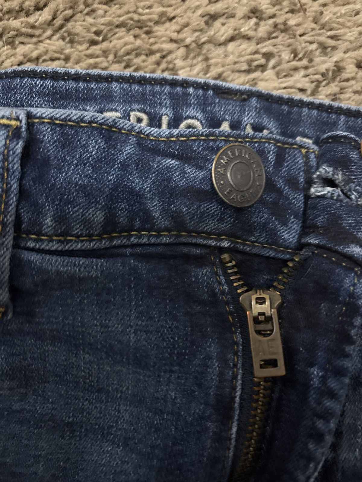American Eagle Outfitters Original Straight American Eagle Jeans, Dark Blue Size US 30 / EU 46 - 3 Thumbnail