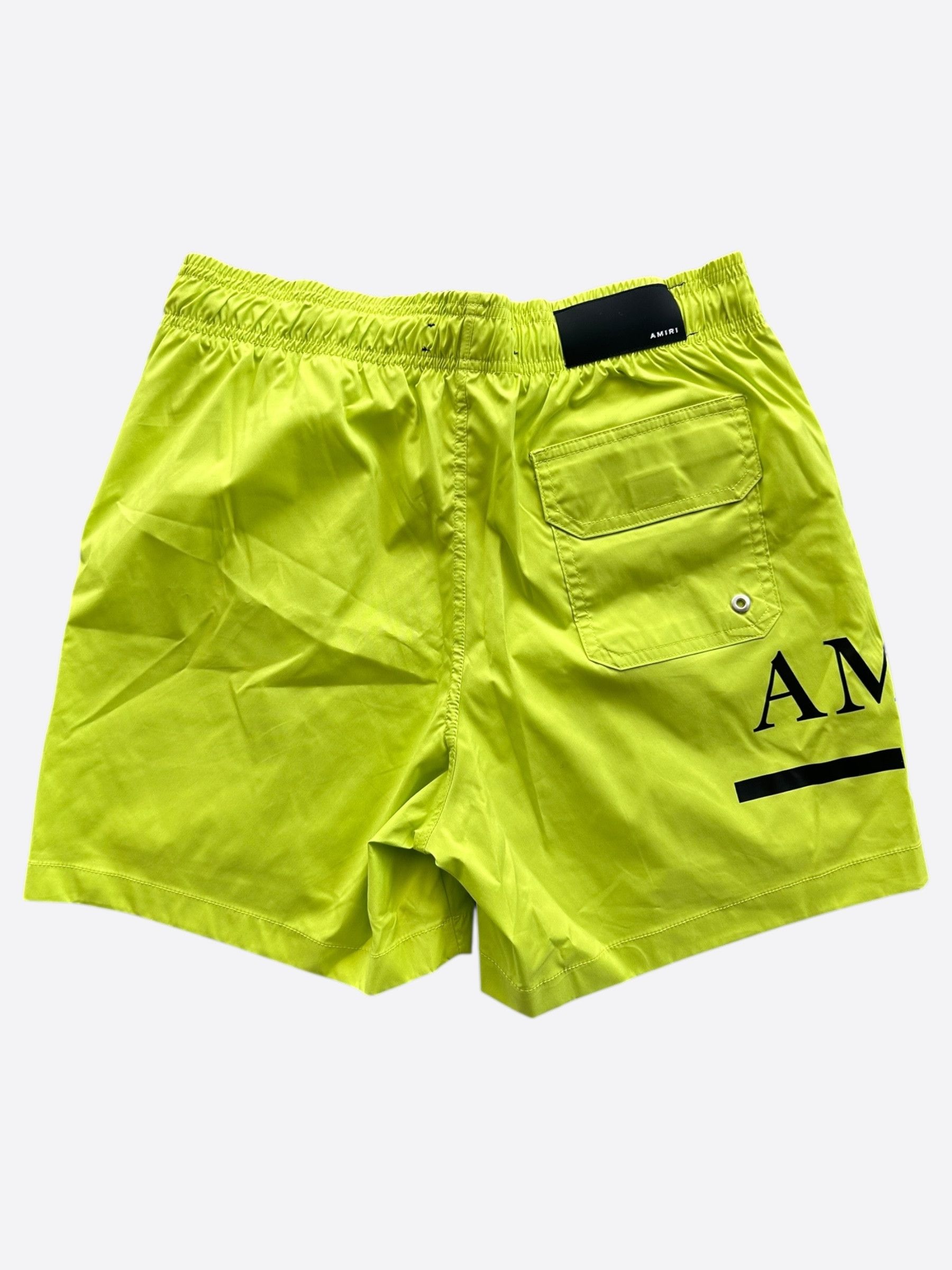 Amiri Amiri Yellow & Black MA Bar Logo Swimshorts Size US 30 / EU 46 - 2 Thumbnail