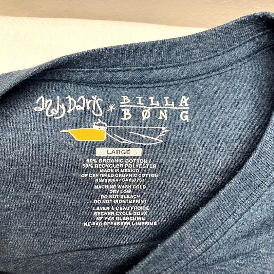 Billabong Billabong Shirt Mens L Blue Andy Davis Beer Garden Short Sleeve Men Size Size US L / EU 52-54 / 3 - 3 Thumbnail