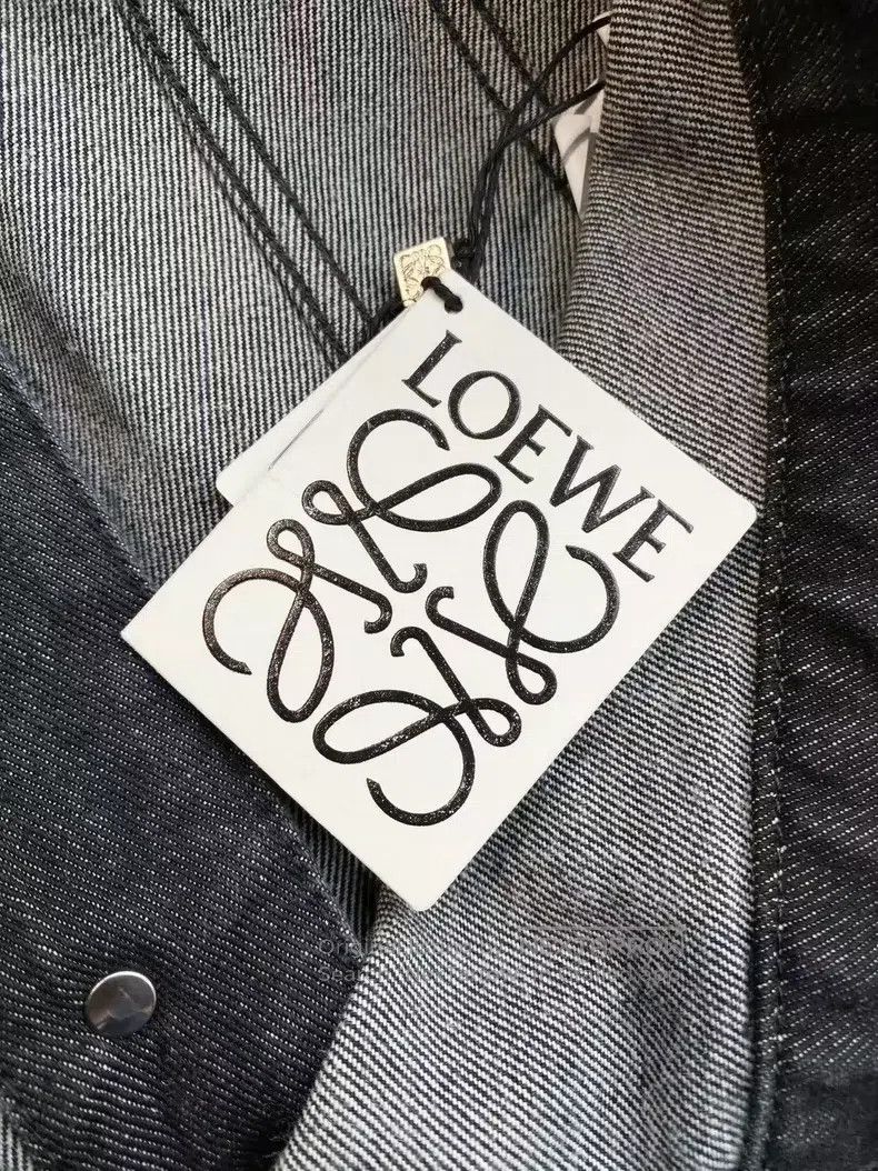 Loewe Loewe Cotton Logo Embroidered Denim Jacket Size XS / US 0-2 / IT 36-38 - 5 Thumbnail