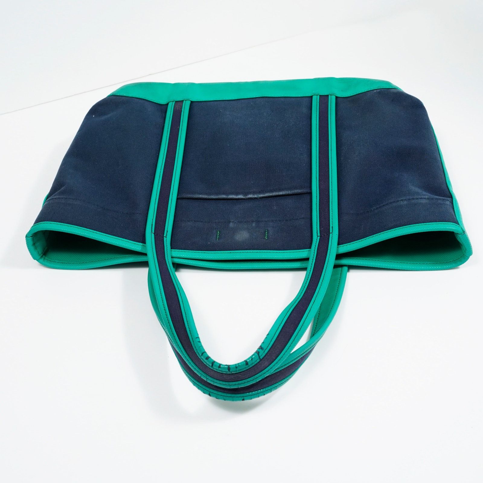 Porter Porter Girl Boyfriend Tote Canvas Navy Green Trim Japan Size ONE SIZE - 9 Thumbnail