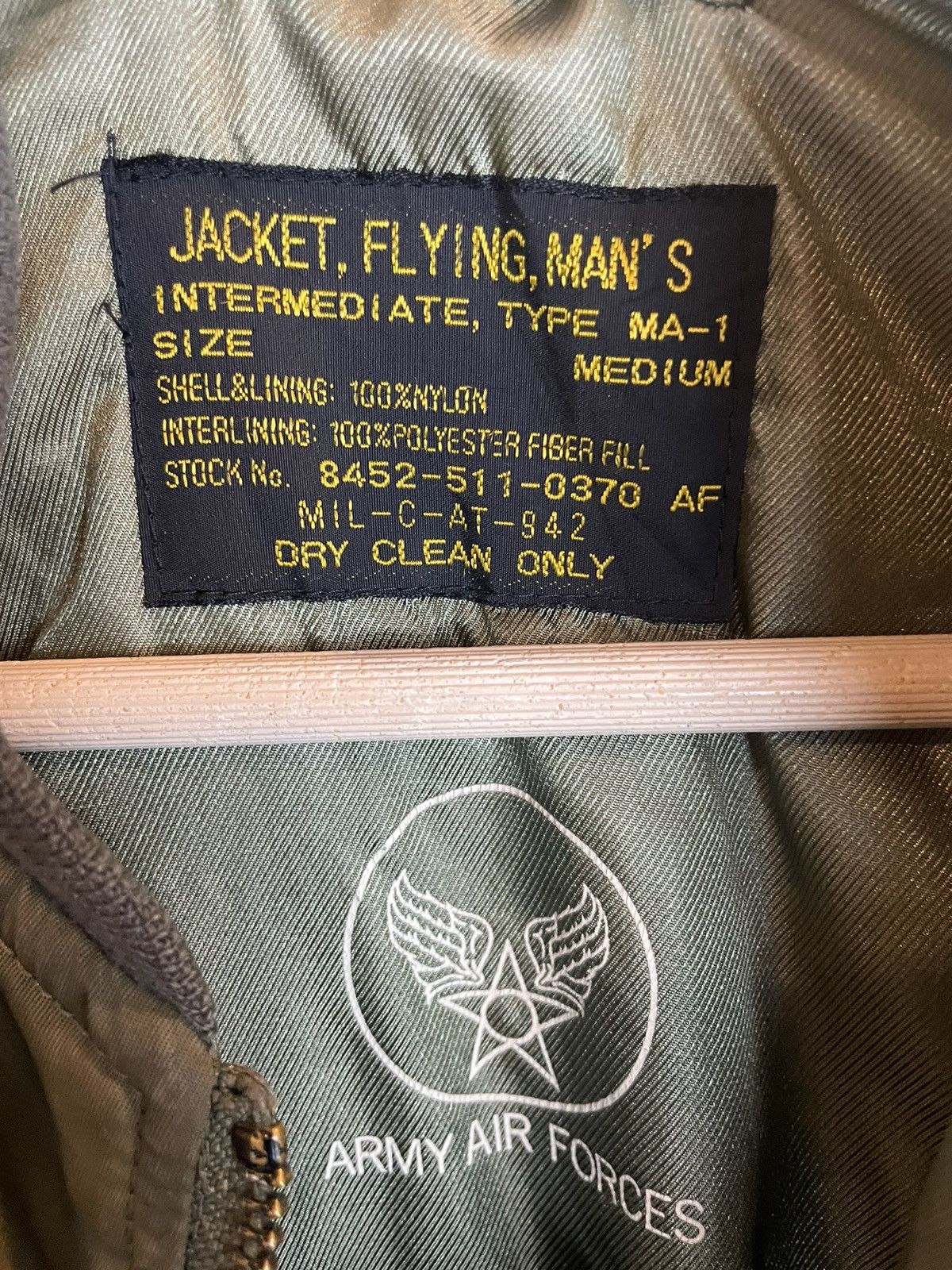 Vintage Vintage MA-1 Army air force Bomber Jacket Size US L / EU 52-54 / 3 - 4 Thumbnail