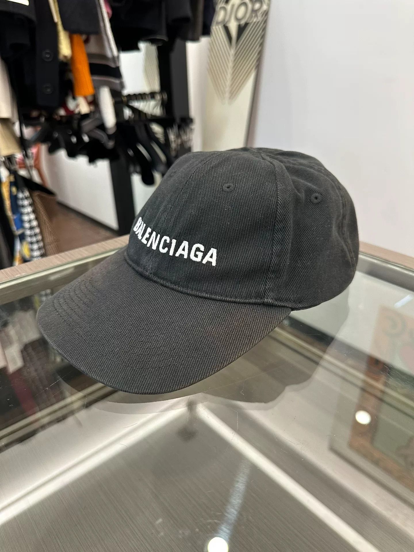 Balenciaga Balenciaga Logo Denim Baseball Cap Size ONE SIZE - 1 Thumbnail
