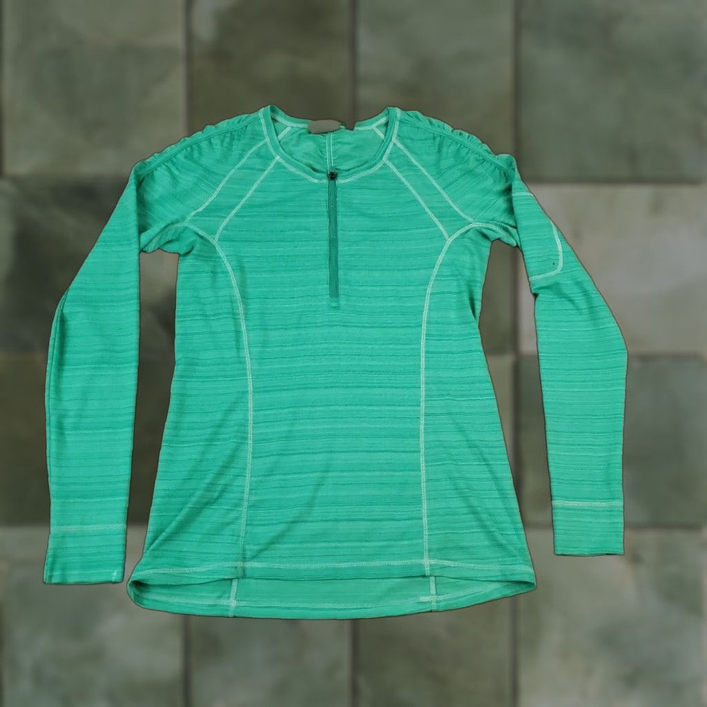Athleta Athleta Womens Green Long Sleeve 1/4 Zip Pullover Sweatshirt Medium Size M / US 6-8 / IT 42-44 - 1 Thumbnail