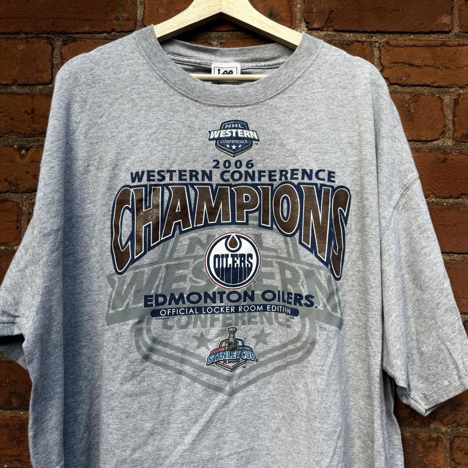 Gildan Vintage Edmonton oilers western conference champions t shirt Size US XXL / EU 58 / 5 - 2 Thumbnail
