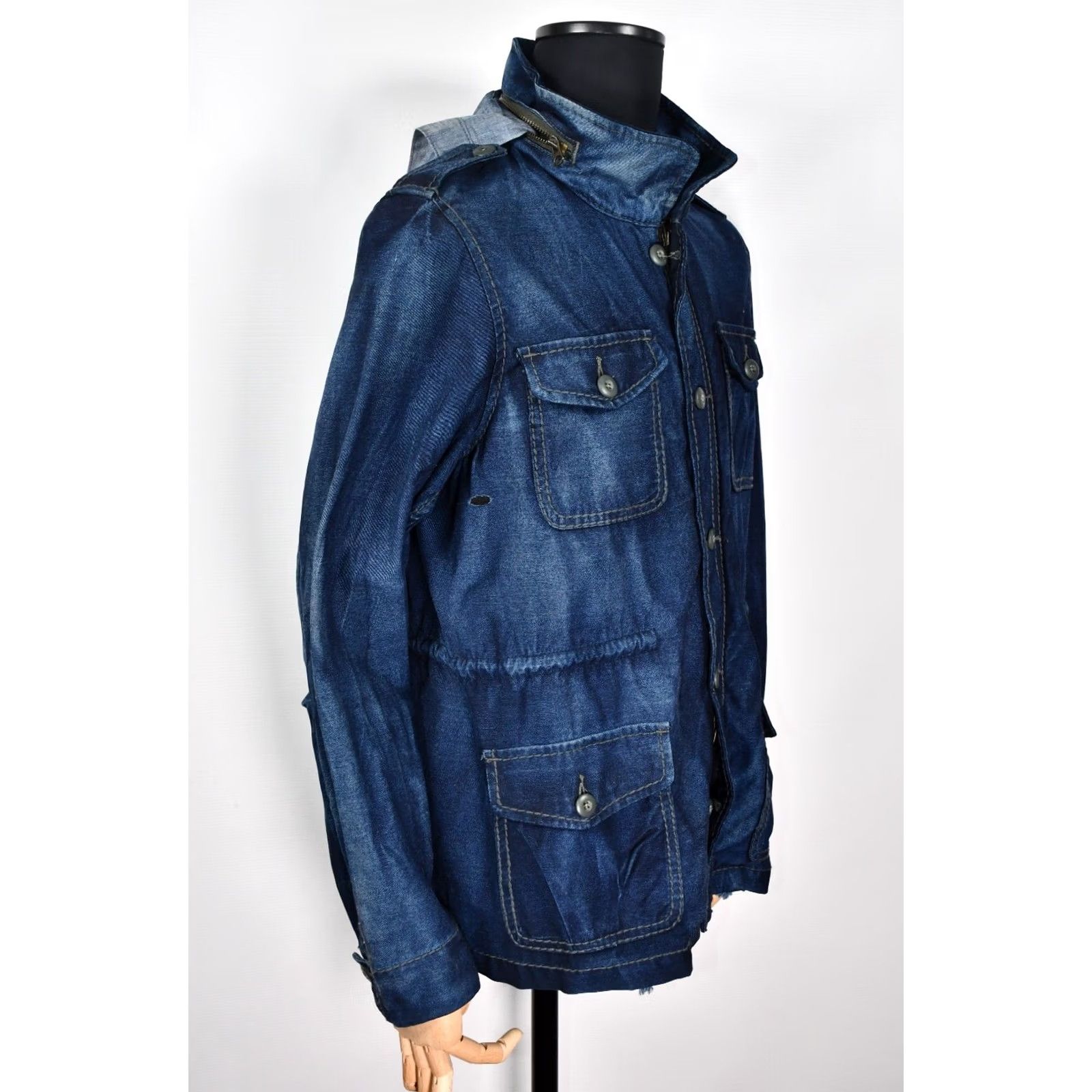True Religion True Religion Military Jacket Denim Jacket Mens M Blue 100% Genuine Very Good Size M Chest 56cm Length 74cm Length Sleeve 69cm Shoulders 45cm Mens Size US M / EU 48-50 / 2 - 4 Thumbnail