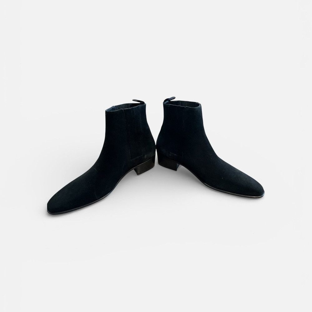 The Kooples The Kooples Suede Heeled Cowboy Chelsea Ankle Boots Black Size US 8 / IT 38 - 5 Thumbnail