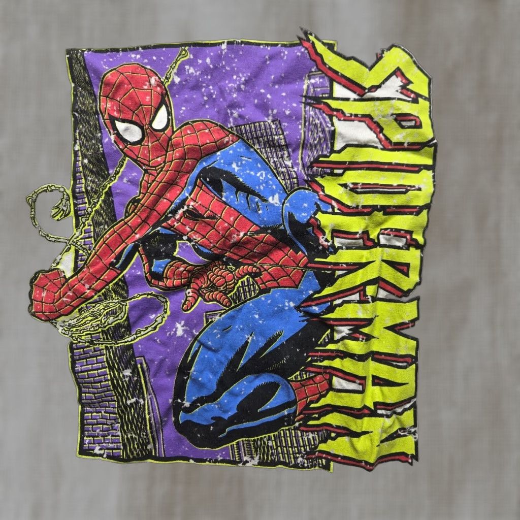 Vintage Marvel Spider-Man Short Sleeve T-Shirt Adult Men's Medium White Size US M / EU 48-50 / 2 - 1 Thumbnail