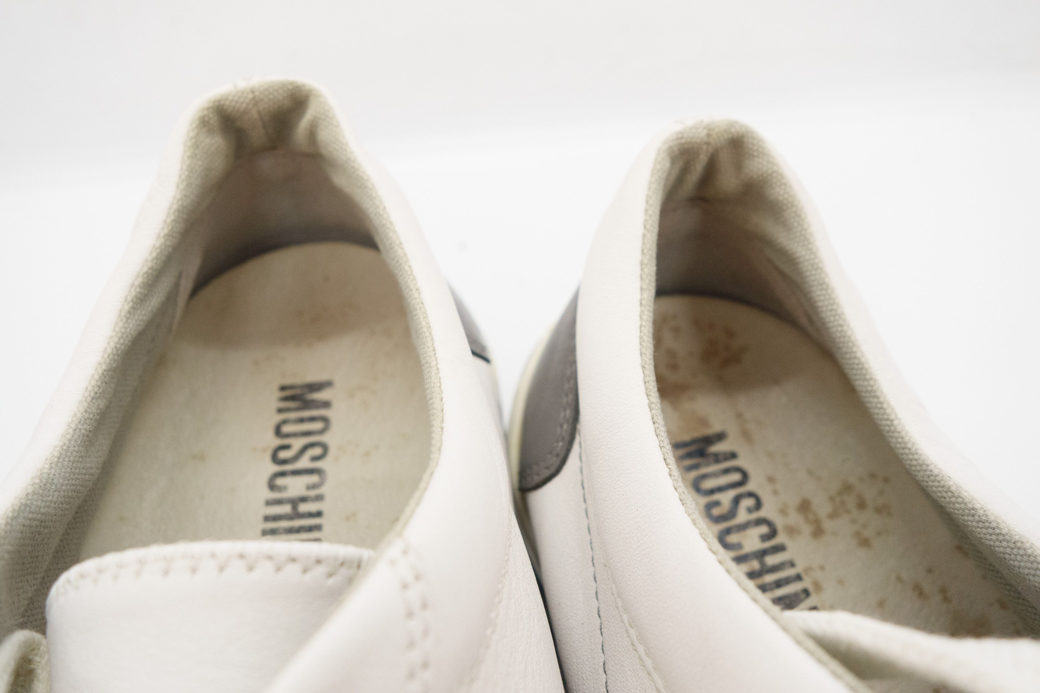 Moschino 00S Logo Leather Low Sneakers Vintage Size US 8.5 / EU 41-42 - 8 Thumbnail