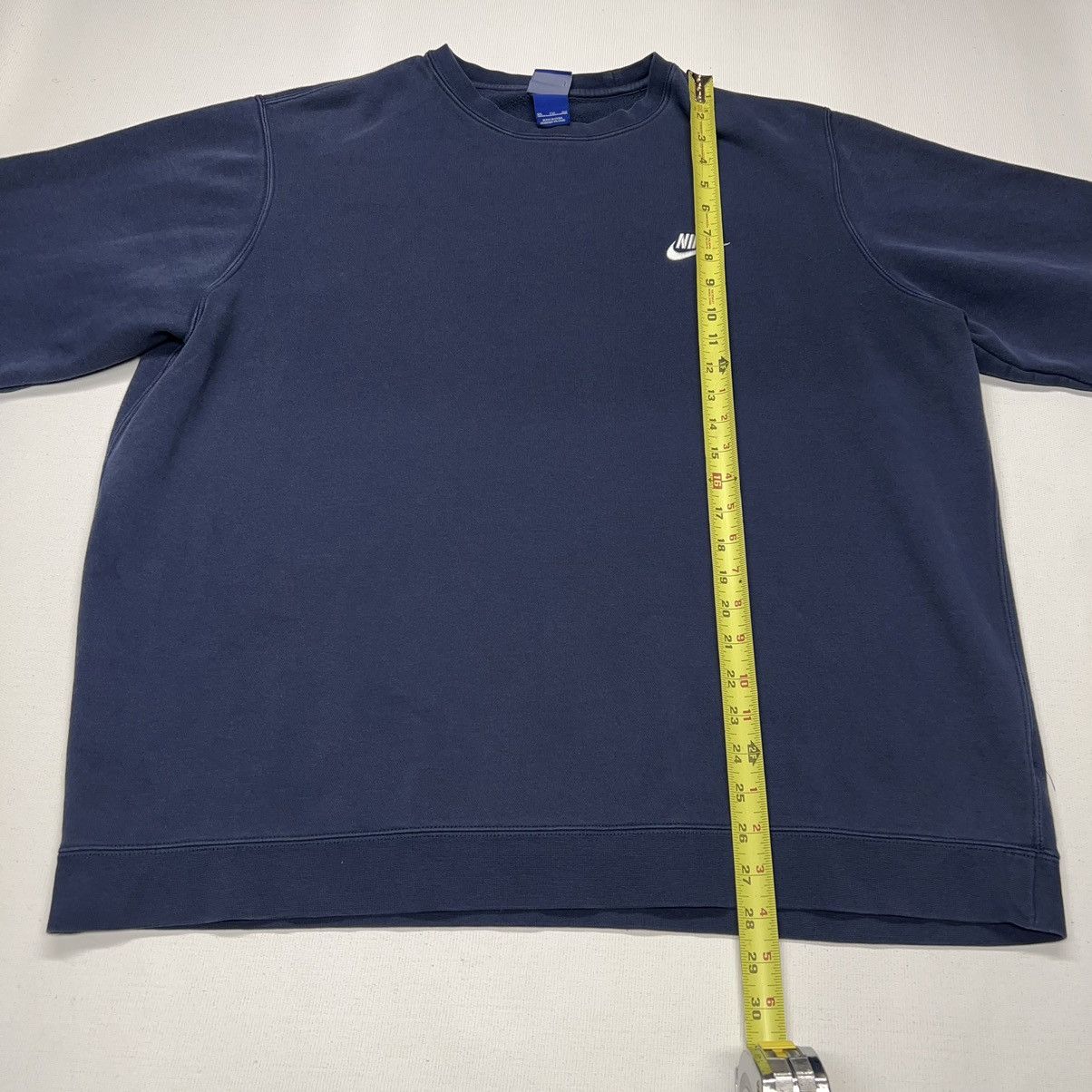 Nike Nike Crewneck Sweatshirt Blue Swoosh Logo Sweater Y2K Size US XXL / EU 58 / 5 - 18 Thumbnail