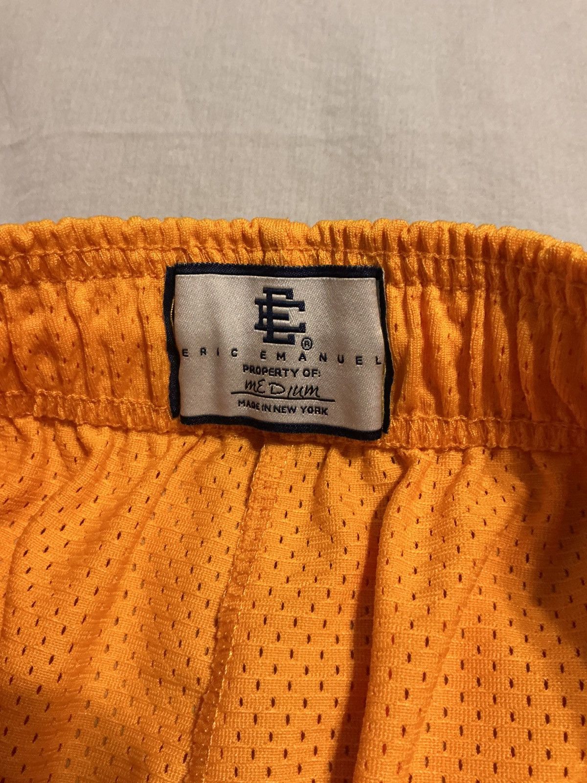 Eric Emanuel Eric Emanuel Yellow Mesh Shorts W/ Blue EE & Diamond. Medium Size US 32 / EU 48 - 4 Thumbnail