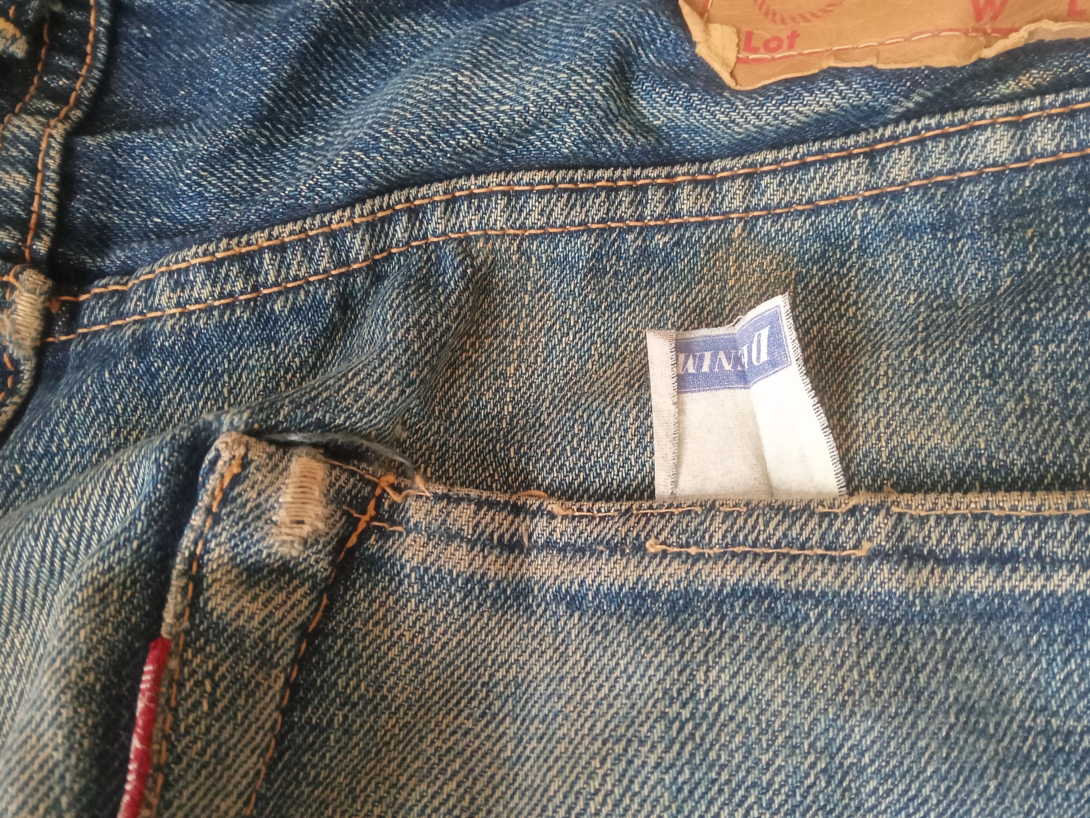 Denime Vintage Denime Selvedge Distressed Jeans Size US 31 - 4 Thumbnail