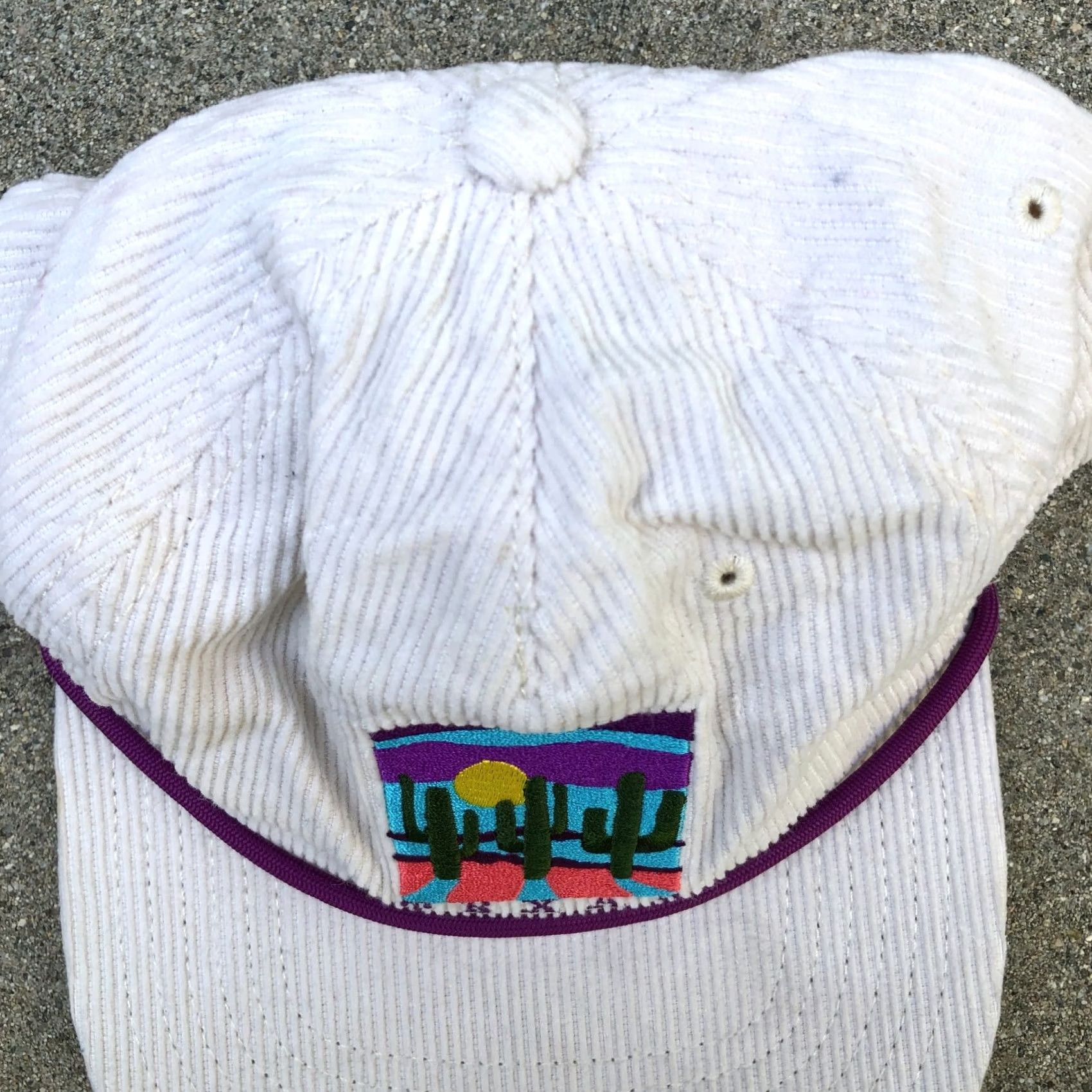 Vintage MIGHTY FINE Texas Corduroy Hat Cap Adjustable Beige Men's Size ONE SIZE - 3 Thumbnail