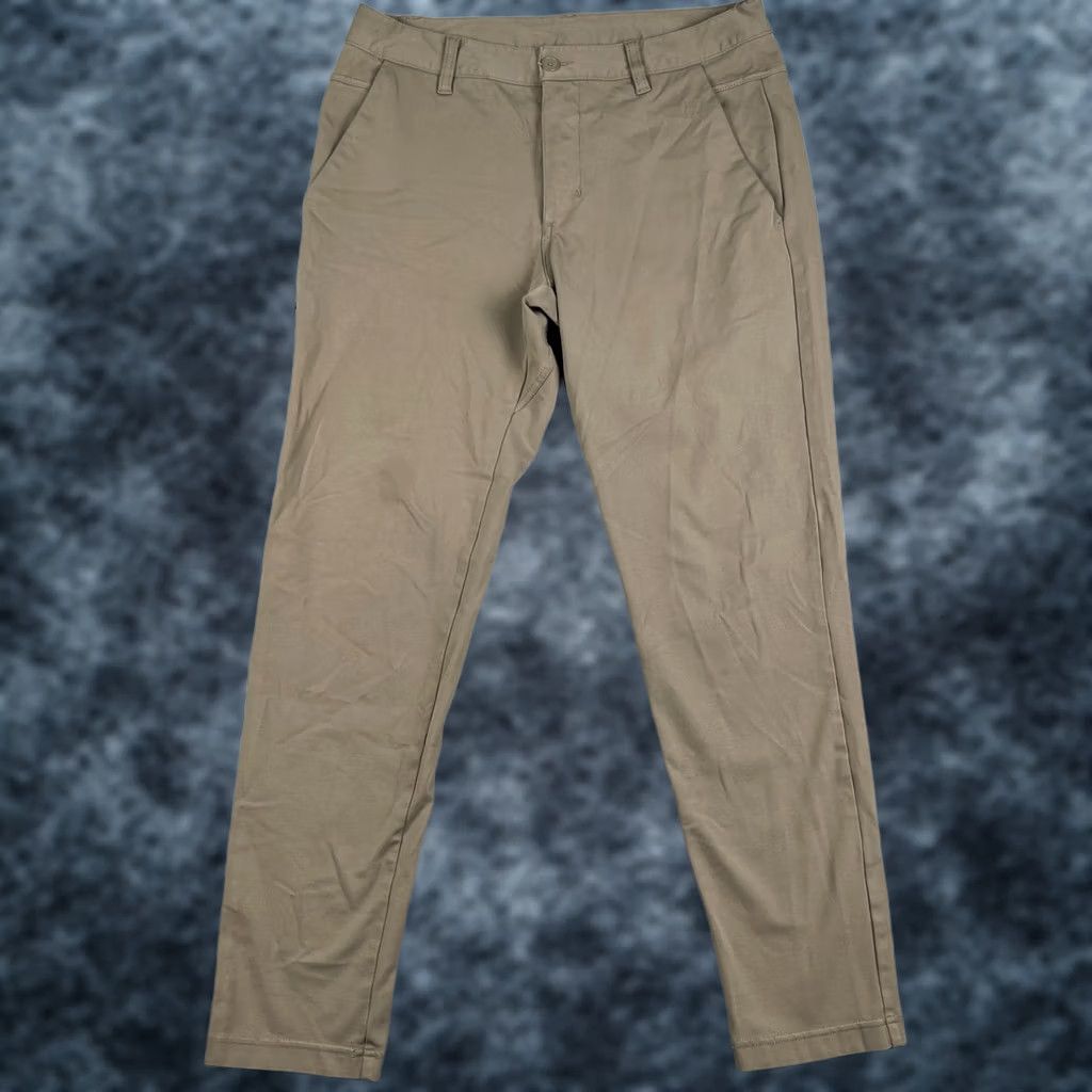 Vintage BYLT Everyday Pants 2.0 Slim Fit Stretch Performance Medium Mens Beige Tech Size US 31 - 1 Thumbnail