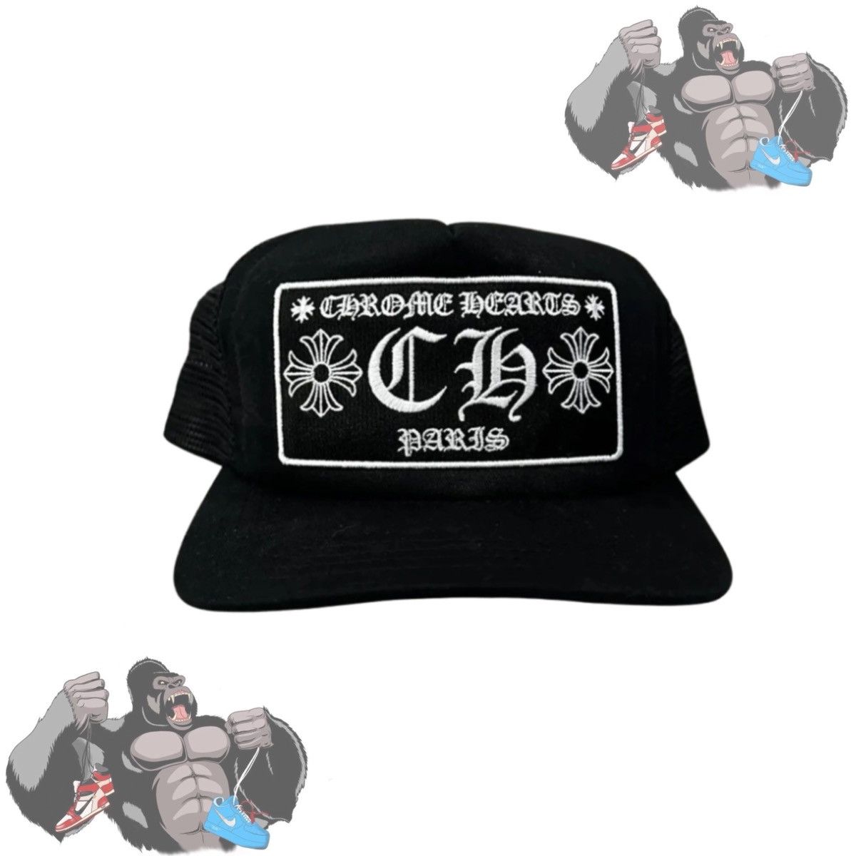 Chrome Hearts Chrome Hearts Paris Trucker Hat Size ONE SIZE - 1 Thumbnail