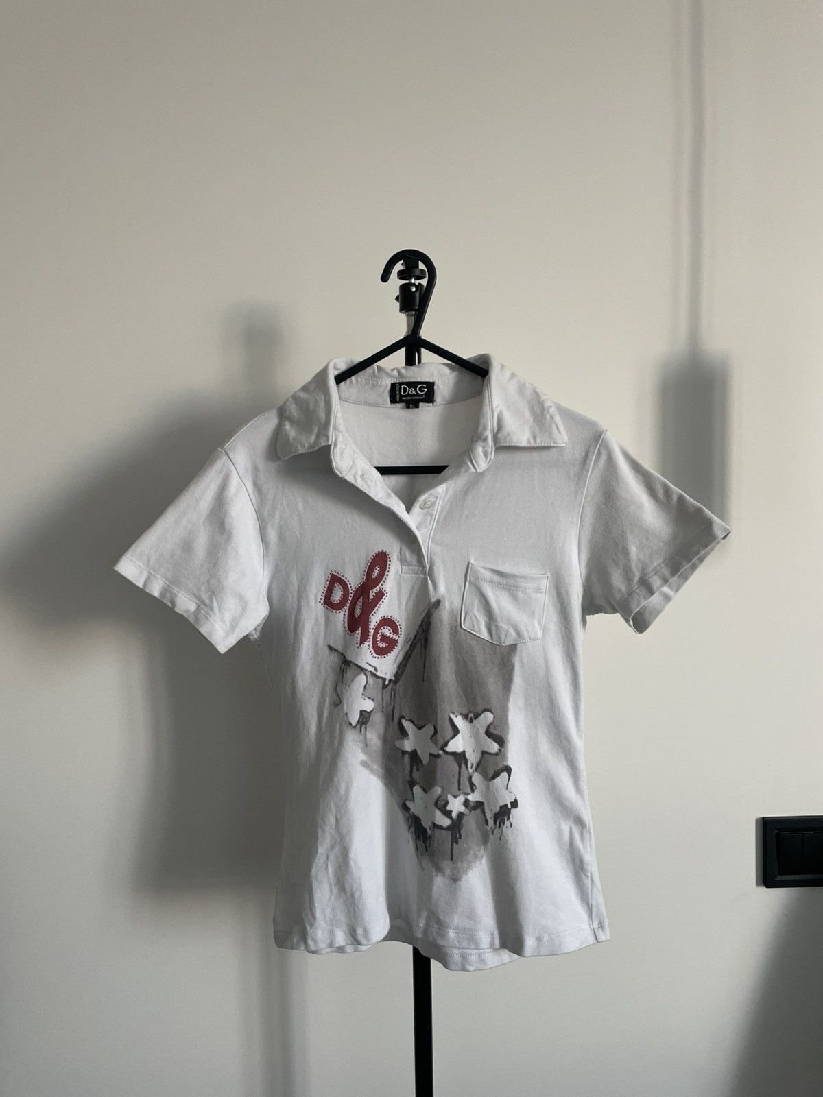 Dolce & Gabbana Vintage Y2K Dolce & Gabbana Polos Crop Shirt RARE Size M / US 6-8 / IT 42-44 - 1 Thumbnail