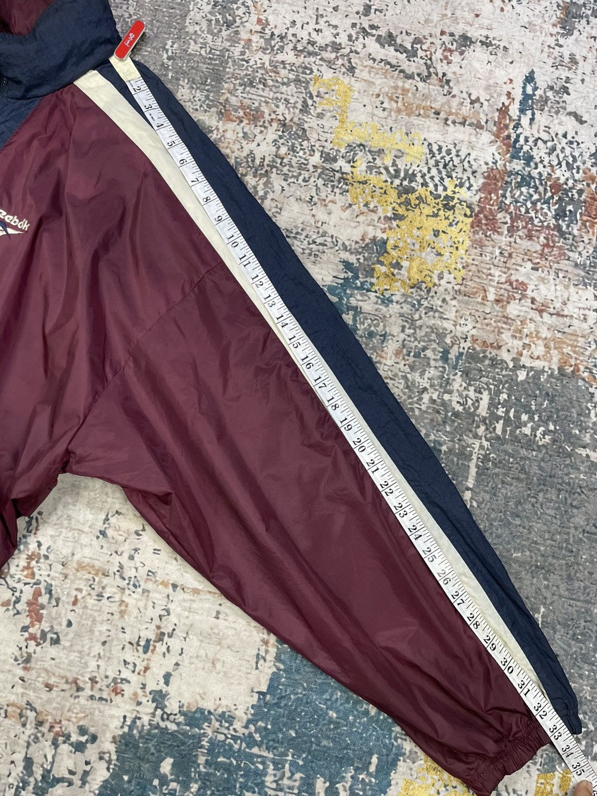 Reebok Vtg 90s Reebok Big Logo 1/2 Divided Nylon Jacket Size US L / EU 52-54 / 3 - 10 Thumbnail