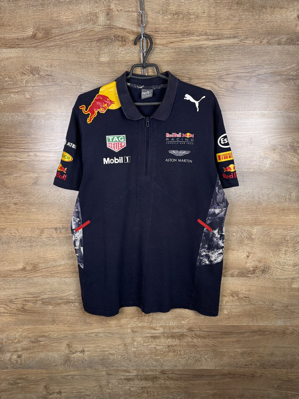 Puma × Red Bull Mens Vintage Puma Red Bull racing polos T-shirt tee Size US XL / EU 56 / 4 - 1 Thumbnail