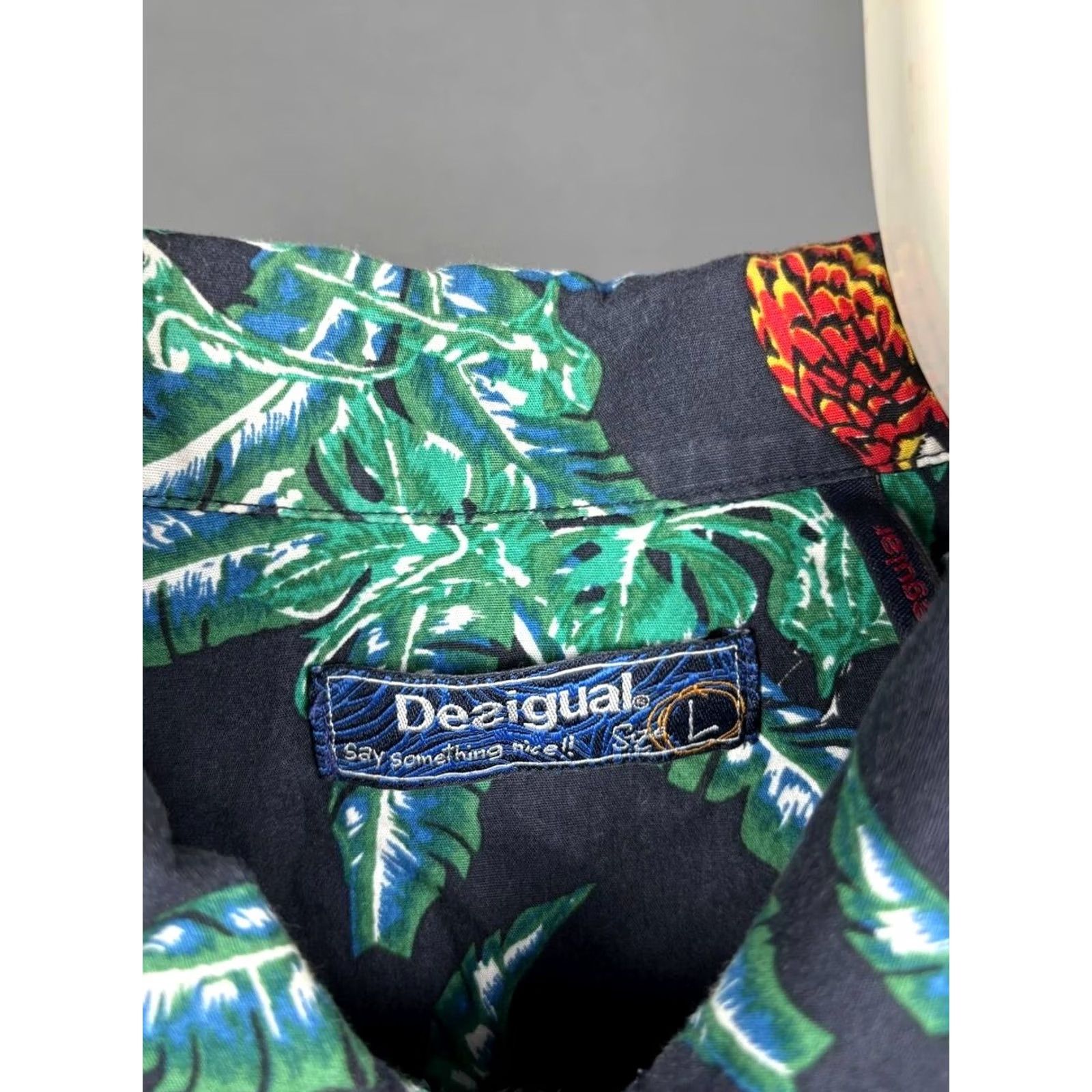 Desigual Desigual Shirt Mens L Casual Size Multicolor Hawaiian Short Sleeve Button Size US L / EU 52-54 / 3 - 3 Thumbnail