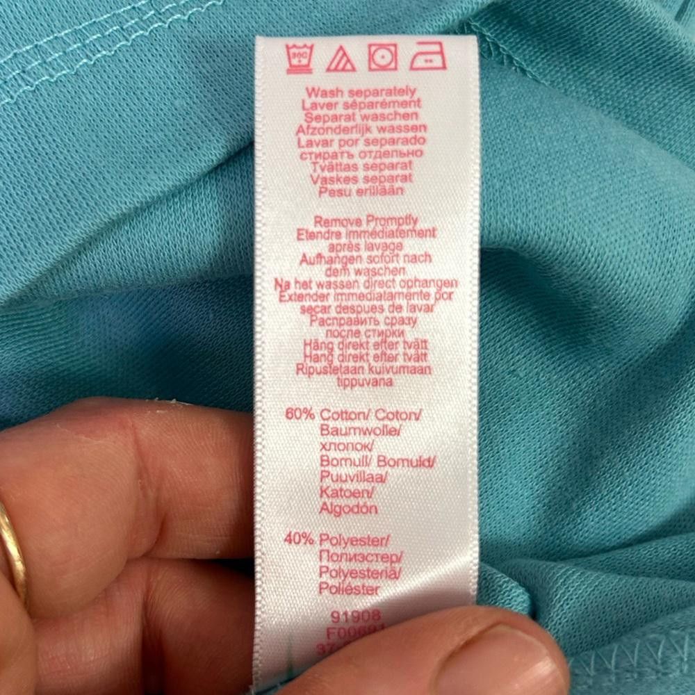 Designer Woman Within l Aqua Blue Button Down Top 2X Size XXL / US 16-18 / IT 52-54 - 8 Thumbnail