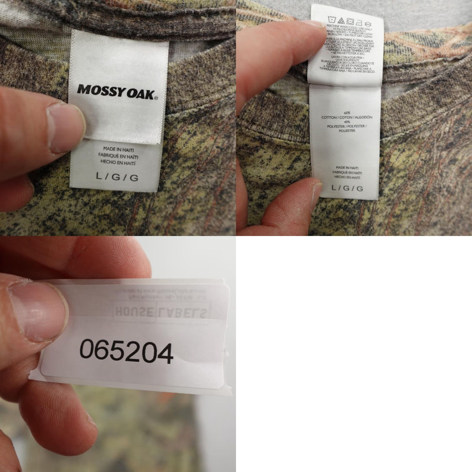 Vintage Mossy Oak Shirt Mens Large Brush Camo Camouflage Short Sleeve Hunting Crewneck Size US L / EU 52-54 / 3 - 8 Thumbnail