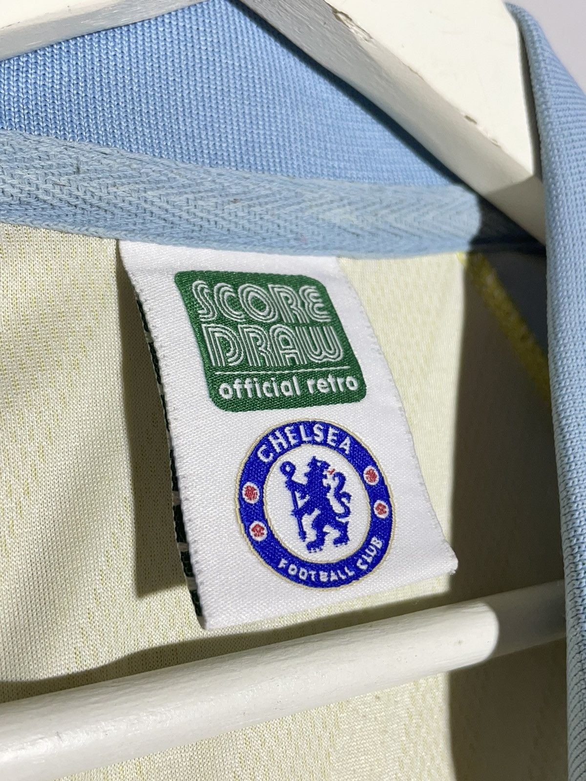 Chelsea Soccer Chelsea FC Vintage 1997/98 Score Draw Football Shirt Size US L / EU 52-54 / 3 - 9 Thumbnail