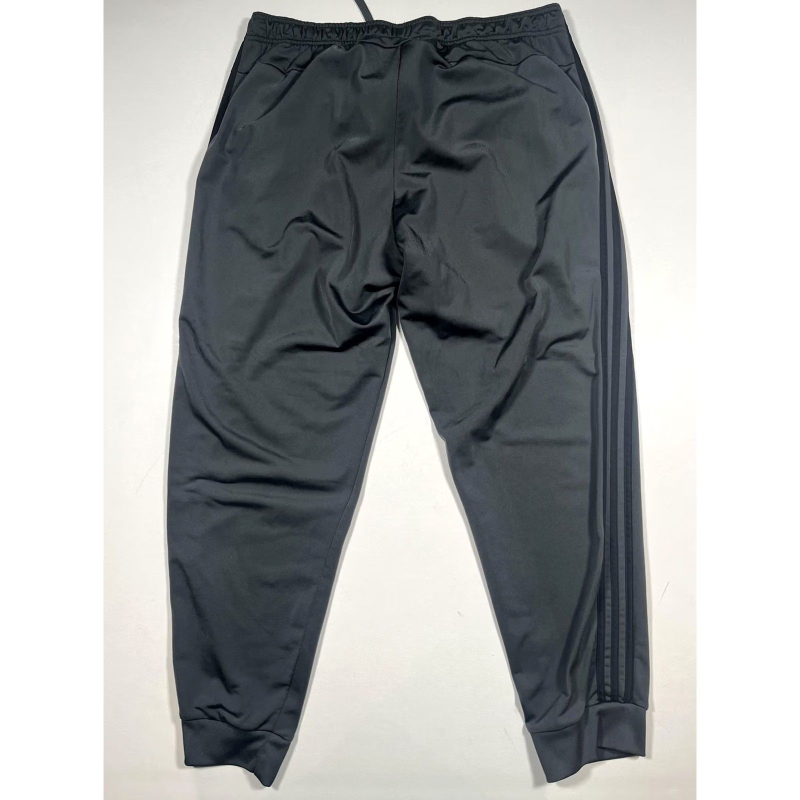 Adidas Adidas Pants Mens 2XL Gray 3-Stripes Track Joggers Elastic Waist Athletic Sport Size US 39 - 2 Thumbnail