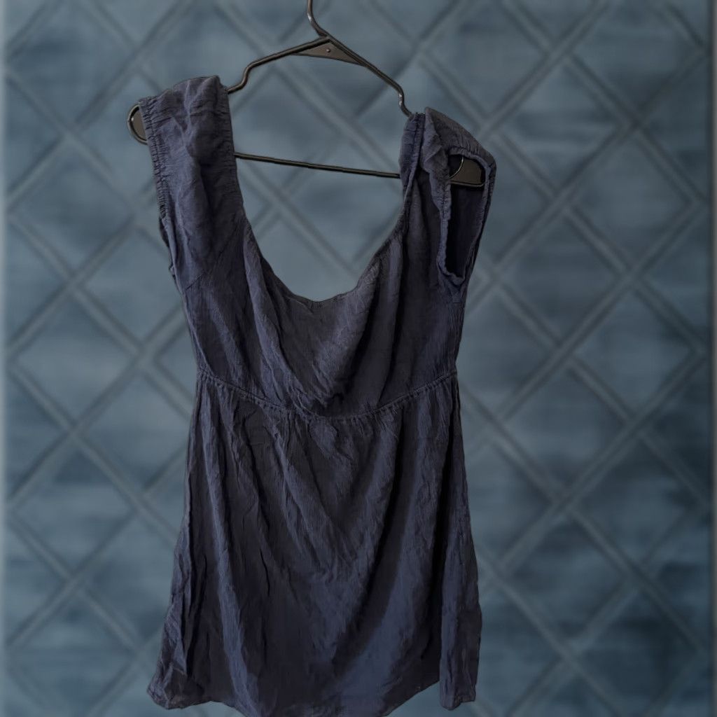 Vintage J Crew Dress Blue Size 6 Short Sleeveless Pre-Owned Size 28" / US 6 / IT 42 - 1 Thumbnail