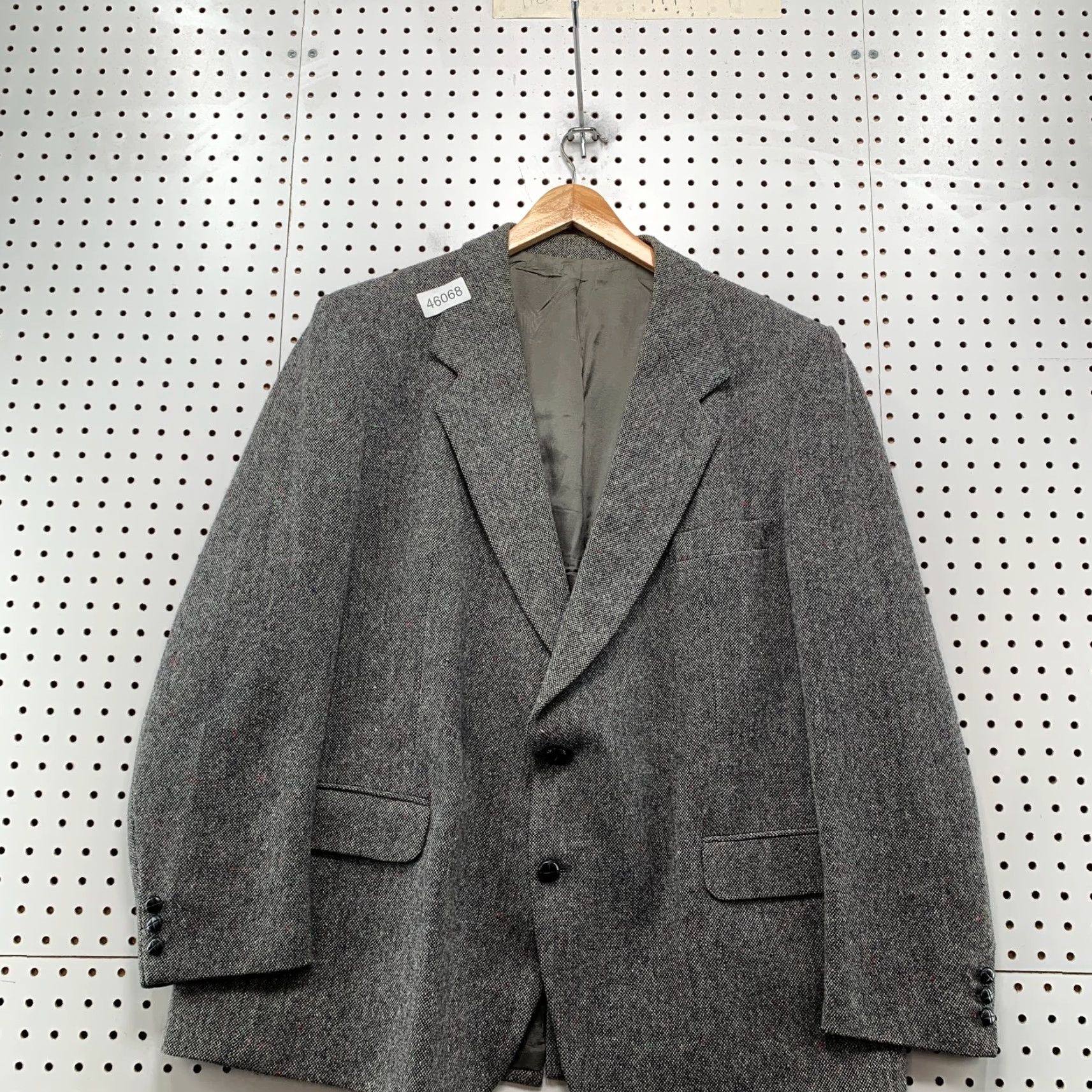 Vintage VINTAGE Magee Blazer Mens 50 Tweed Wool Donegal Speckled Patch Pocket Jacket 2 Piece Notch Lapel, Single-Breasted, Gray, Wool, Chest 50 Size 50R - 5 Thumbnail