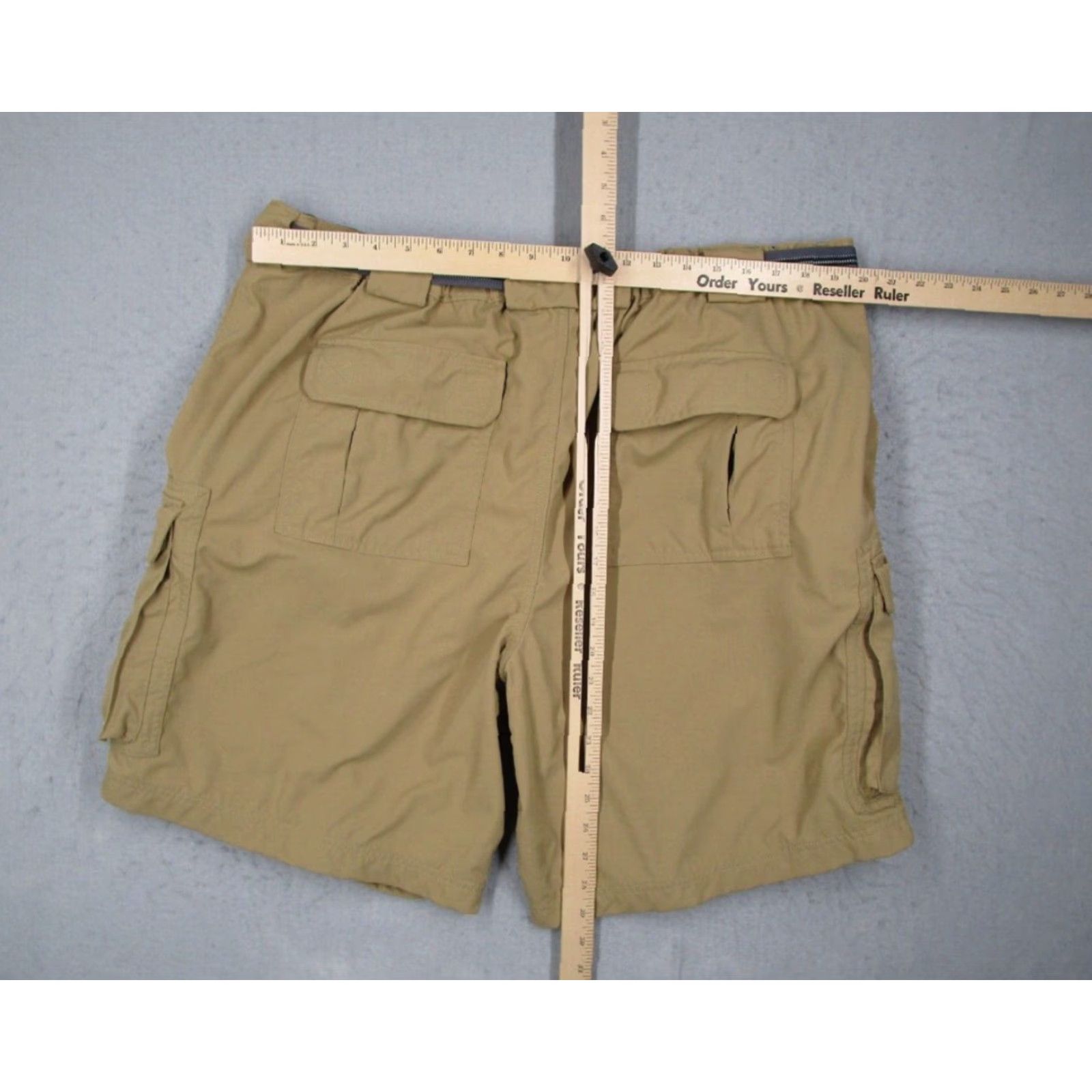 Vintage VINTAGE Duluth Men's Cargo Shorts 2XL Beige Microfiber Belted 9" Outdoor Travel Workwear Size US 39 - 5 Thumbnail