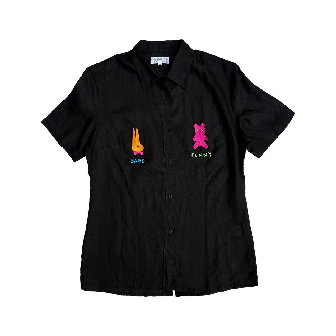 Jean Charles De Castelbajac JC de Castelbajac 1990 90s Vintage JCDC S/S Women Shirt Size L / US 10 / IT 46 - 1 Thumbnail