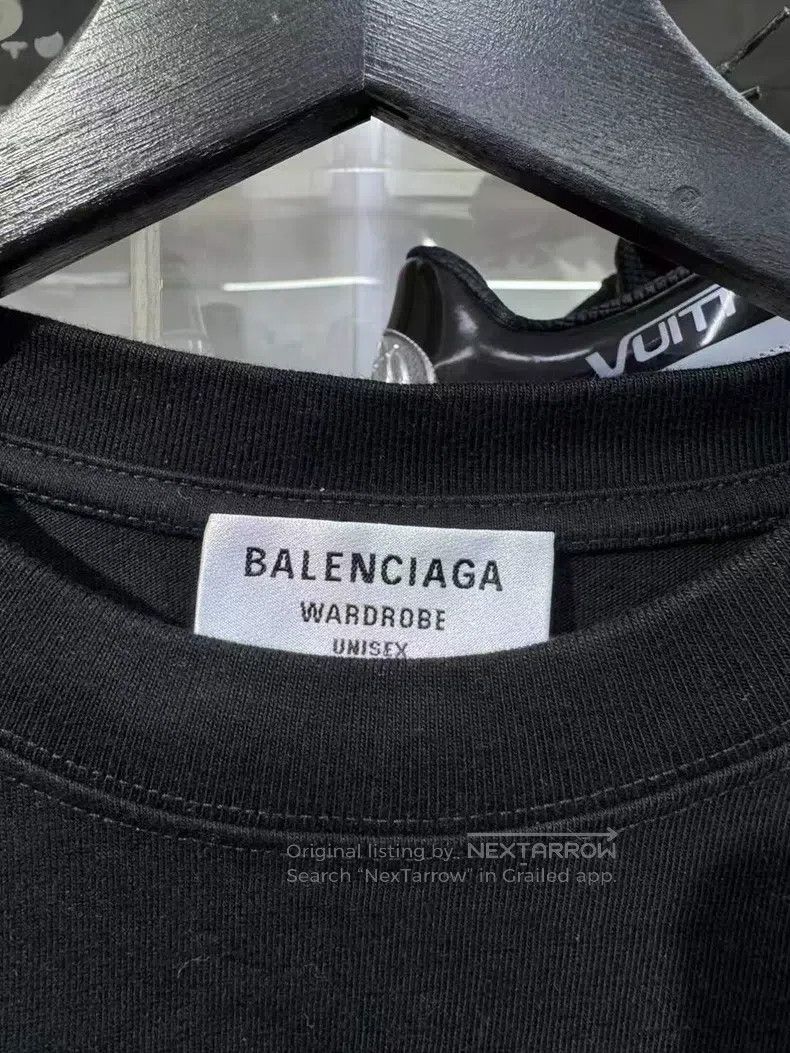 Balenciaga Balenciaga Black short-sleeved T-shirt with cola print Size US S / EU 44-46 / 1 - 4 Thumbnail