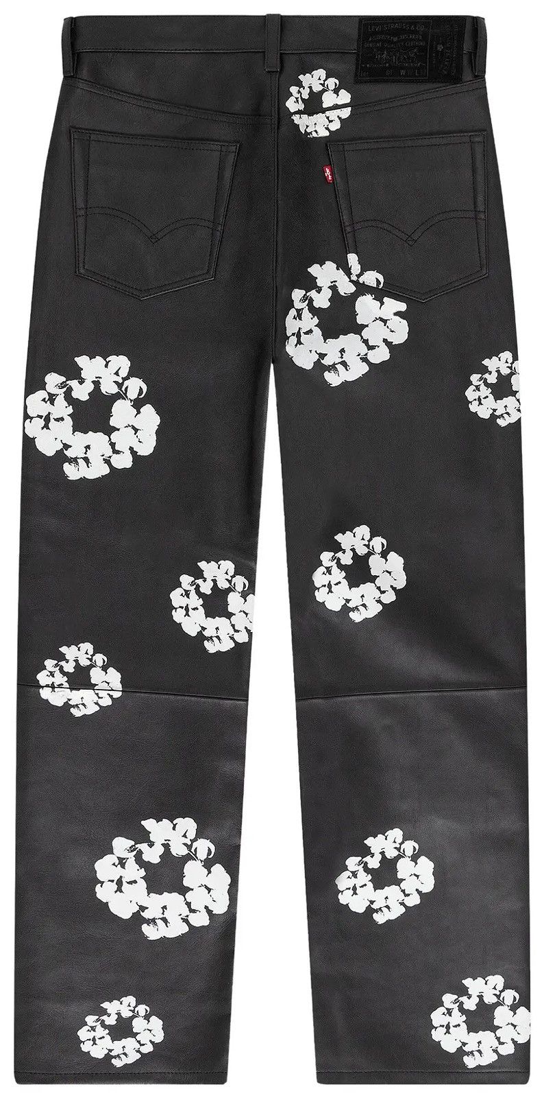 DENIM TEARS × Levi's Levi's x Denim Tears Leather Wreath Pants 'Black' Size US 38 / EU 54 - 2 Thumbnail