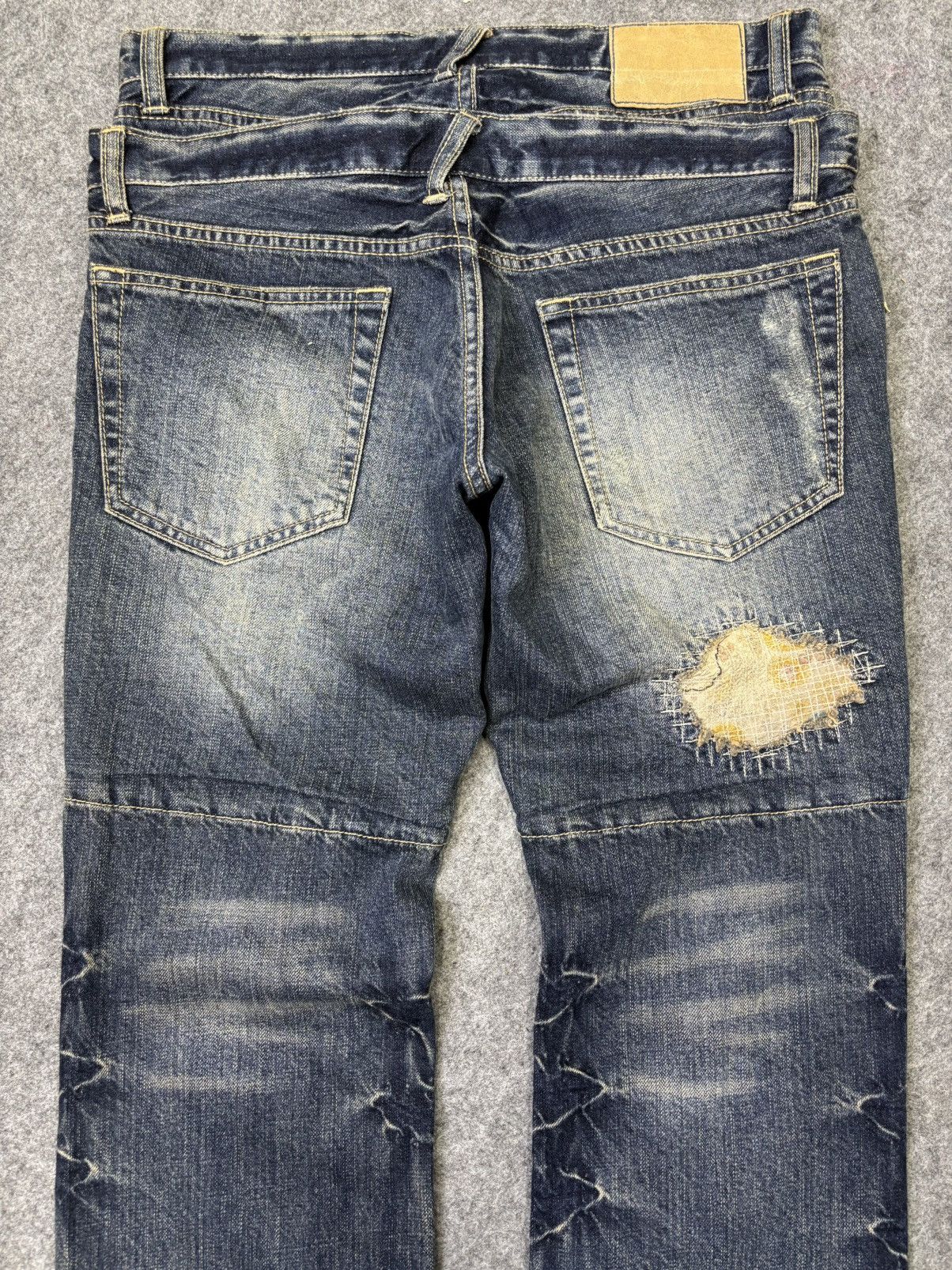 PPFM PPFM Double Waist Rust Wash Distressed Denim F778 Size US 32 / EU 48 - 10 Thumbnail