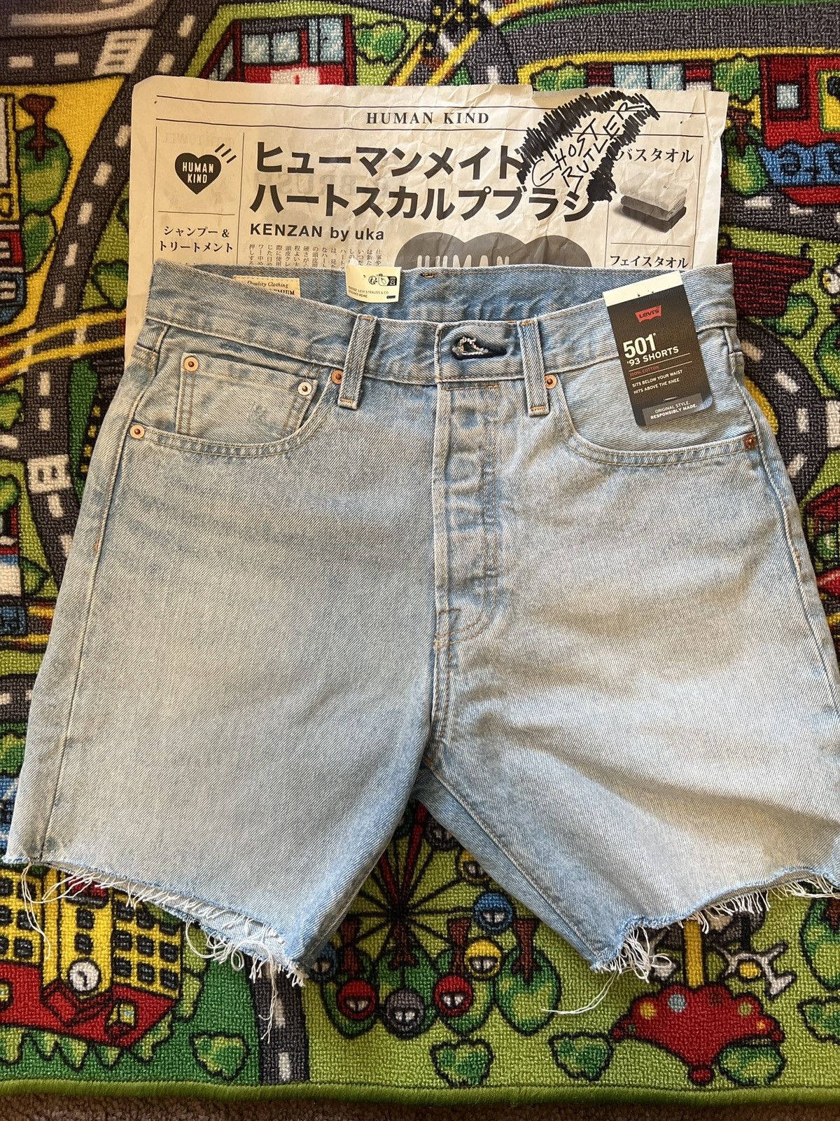 Levi's × Levi's Vintage Clothing × Vintage 501 LEVIS ‘93 CUT-OFF 7” MENS SHORTS Size US 31 - 4 Thumbnail