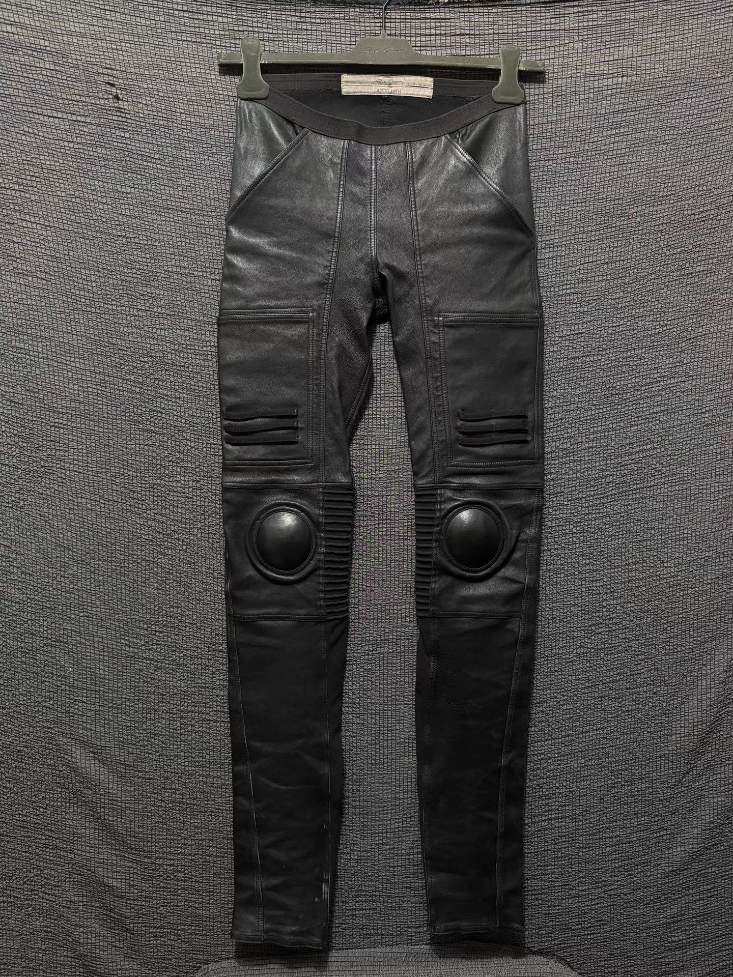Rick Owens Rick Owens 14FW mainline runway moto leather pants. Size US 40 / EU 56 - 1 Thumbnail