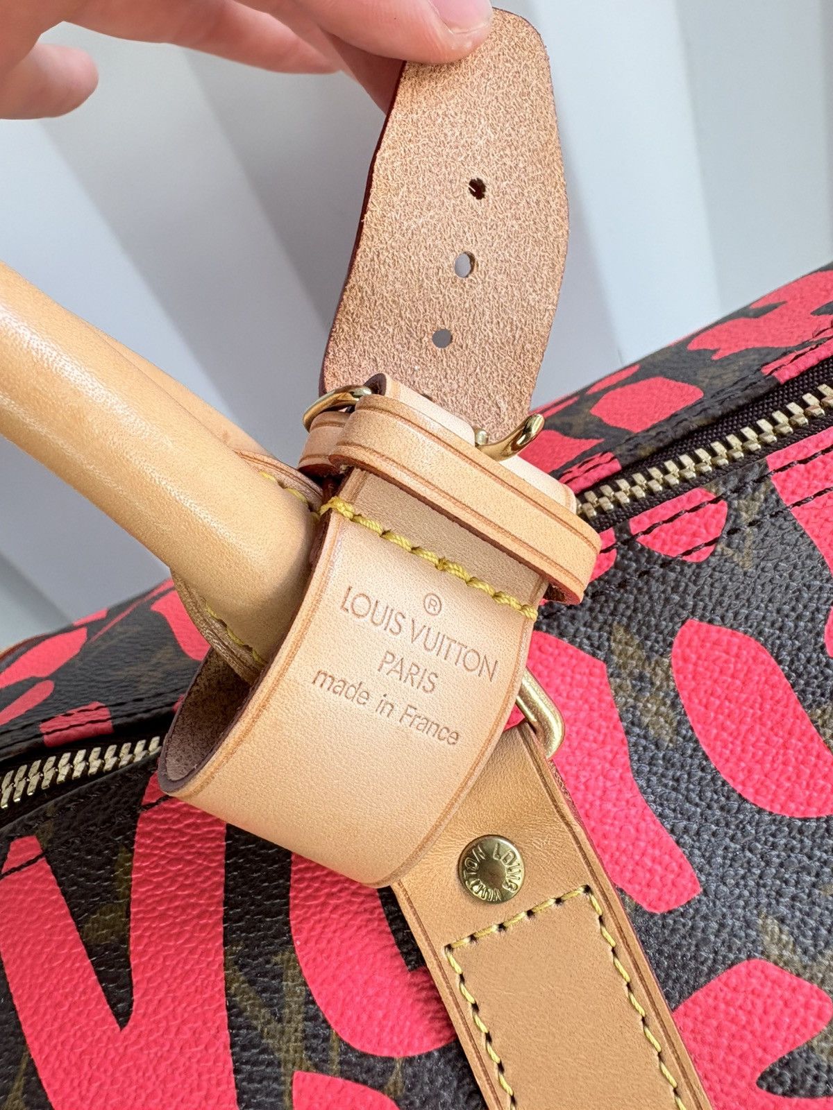 Louis Vuitton Keepall 50 Monogram Graffiti Bag Fuschia Size ONE SIZE - 10 Thumbnail