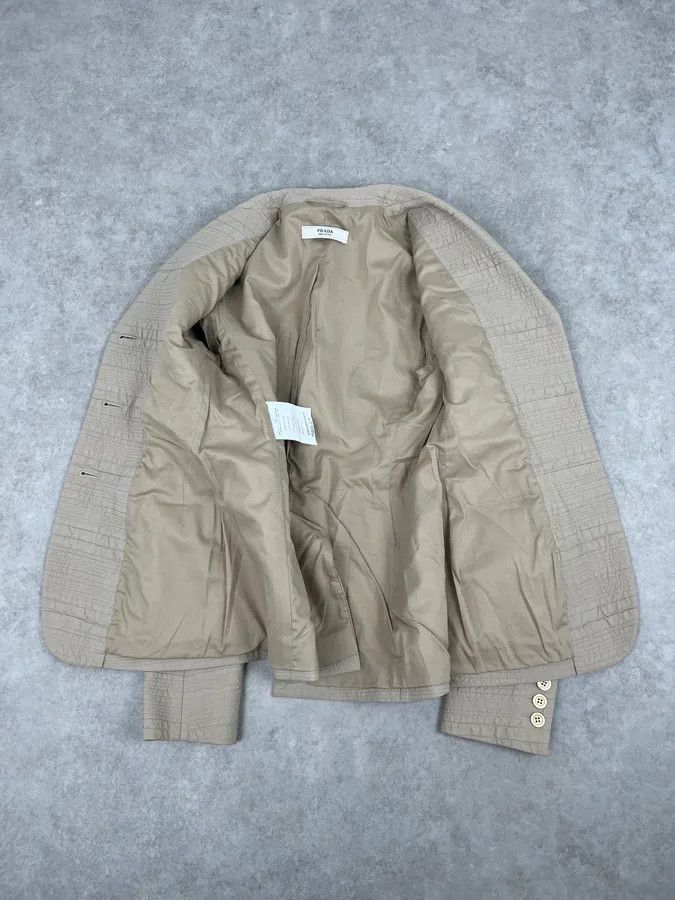 Prada SS2008 Prada Cream Plissed Blazer Size 40R - 8 Thumbnail