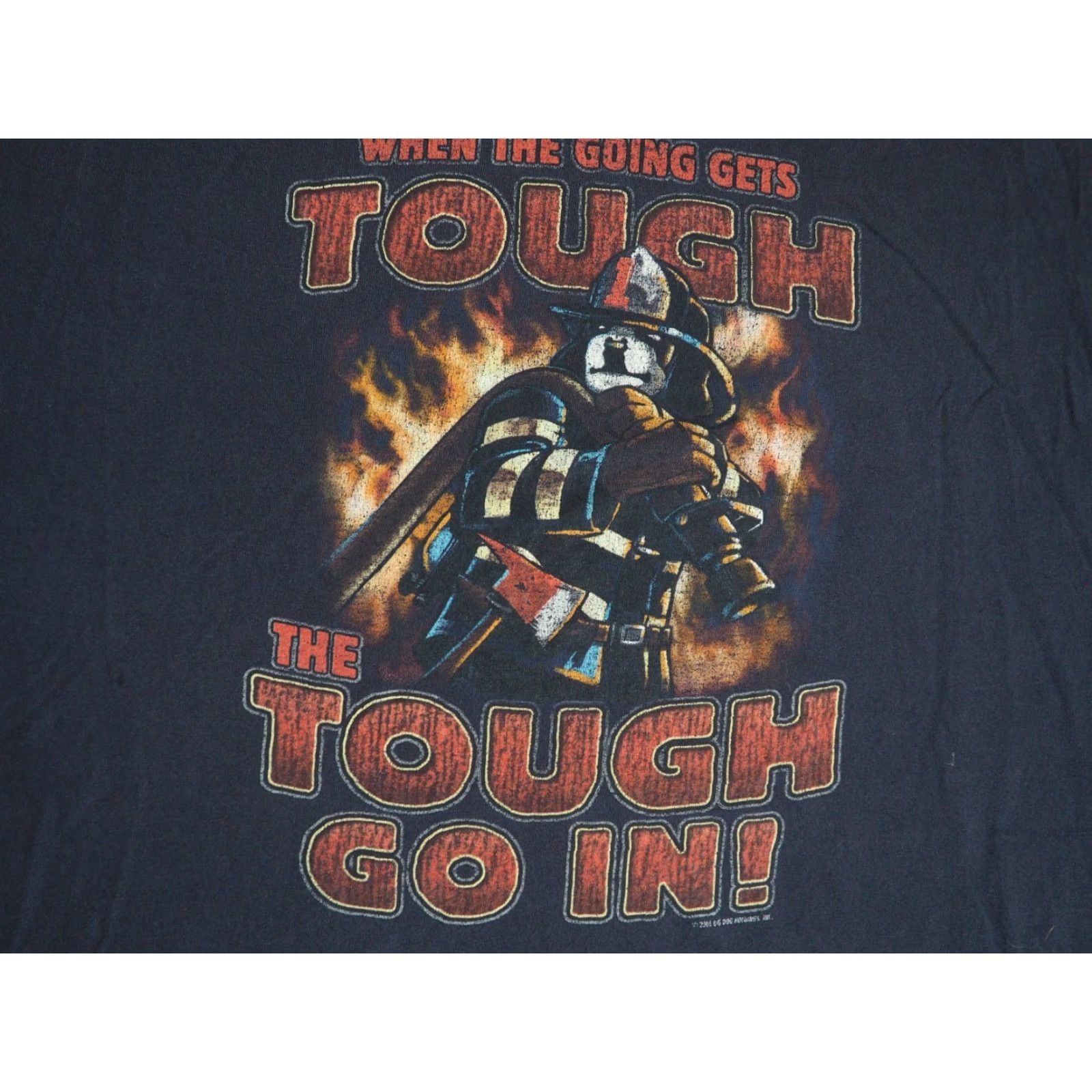 Big Dogs VTG Big Dogs Firefighter Tee Navy Blue 2XL Short Sleeve Shirt Mens 2000s Graphic T-Shirt Size US XXL / EU 58 / 5 - 5 Thumbnail